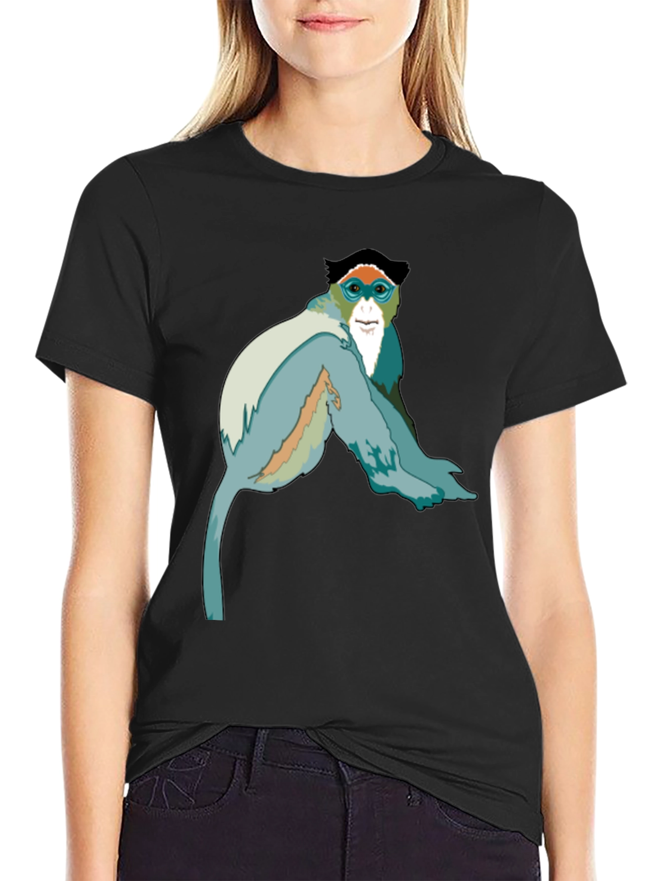 Monkey Graphic Black T-Shirt