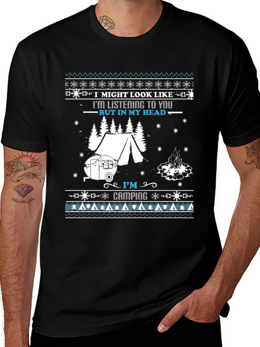 Funny Camping T-Shirt: Im Listening (In My Head)