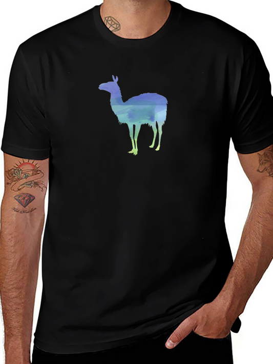 Llama Silhouette Graphic Tee - Black T-Shirt