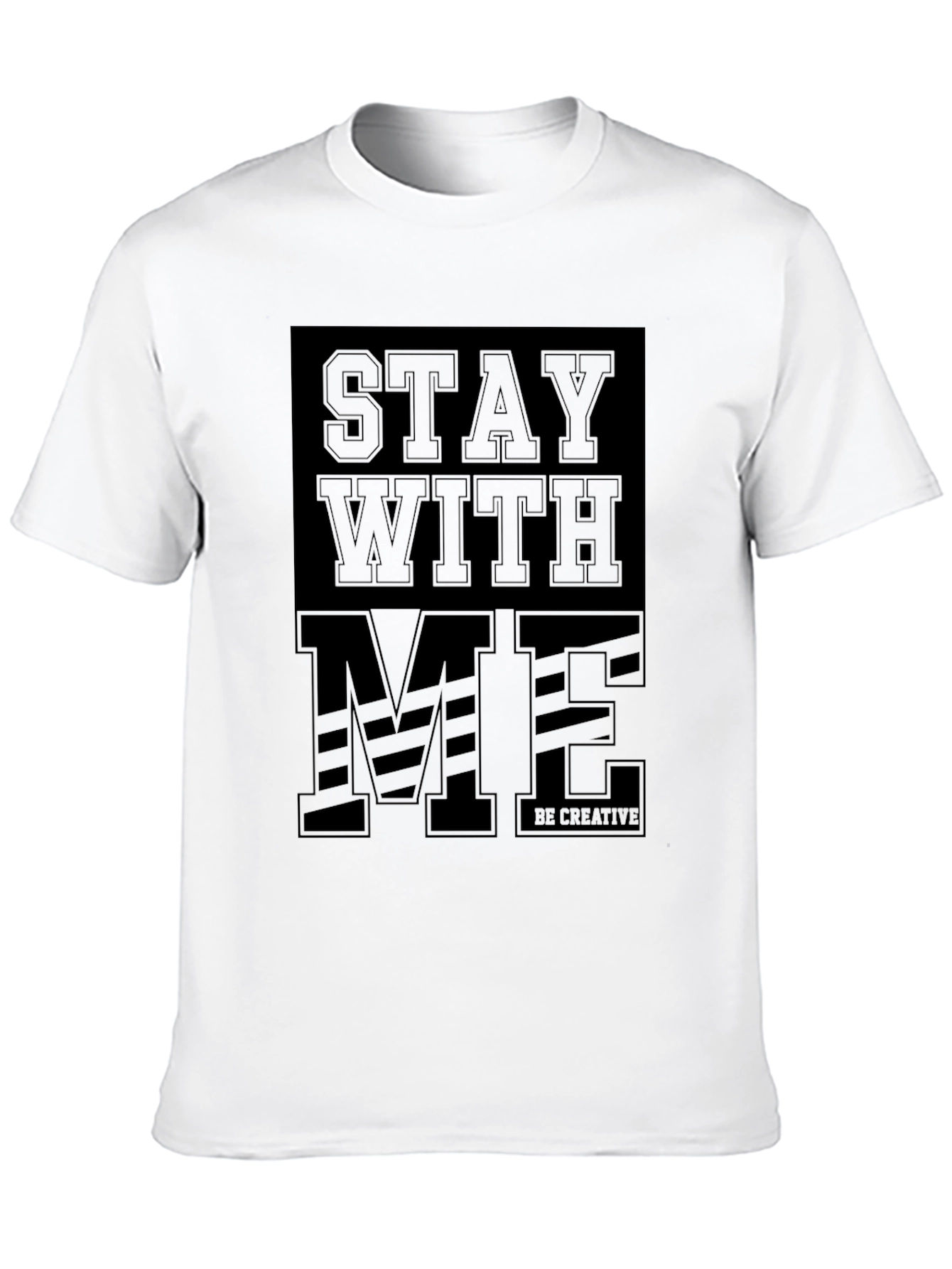 Stay With Me Black Graphic Tee - Mens Fashion