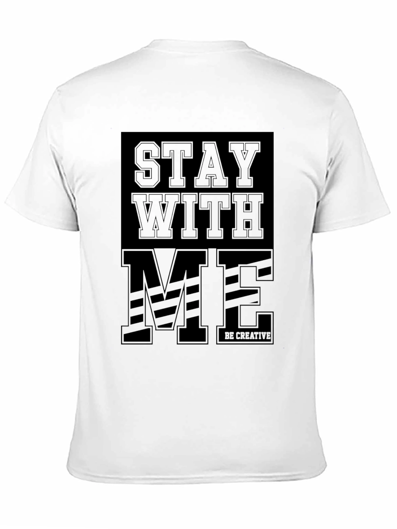 Stay With Me Black Graphic Tee - Mens Fashion