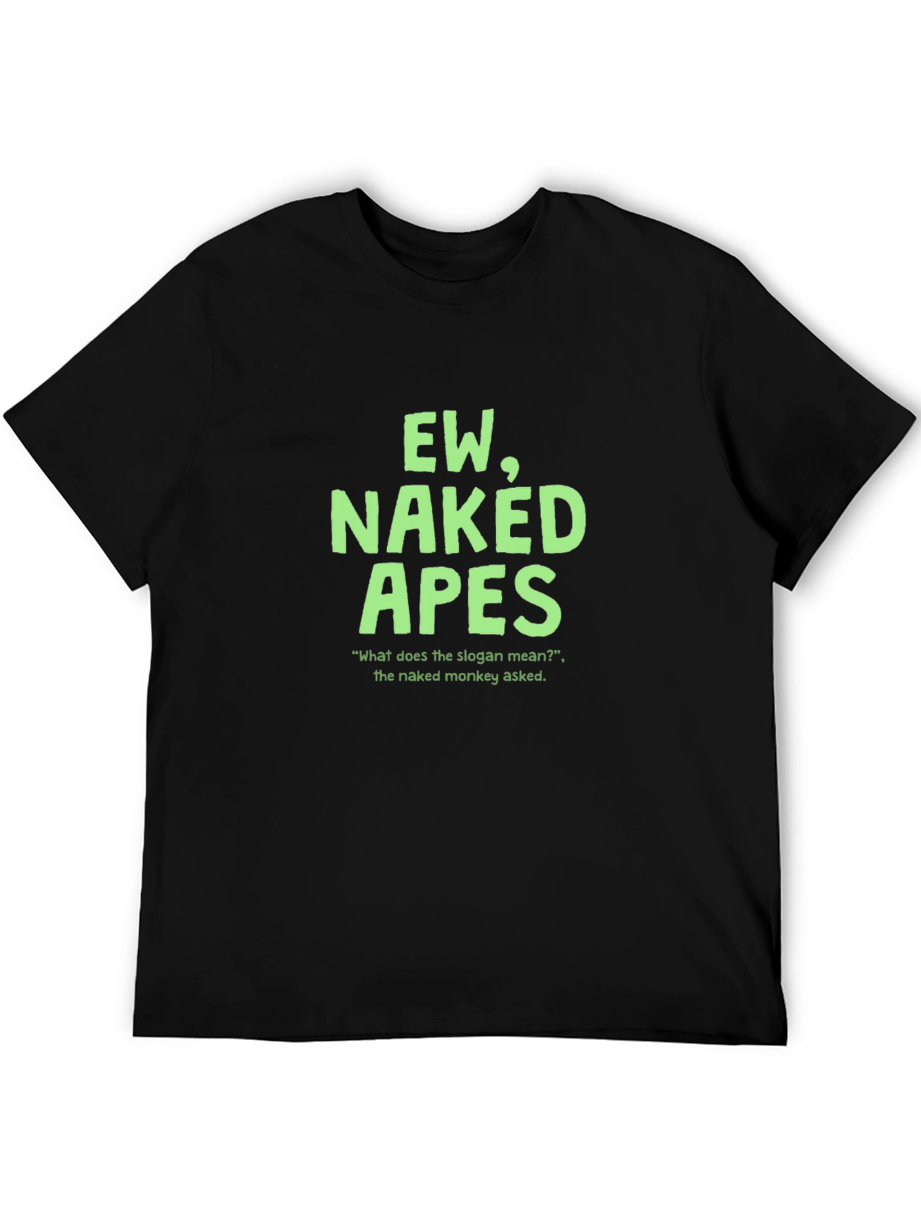 Ew Naked Apes Graphic Tee - Black Crewneck T-Shirt