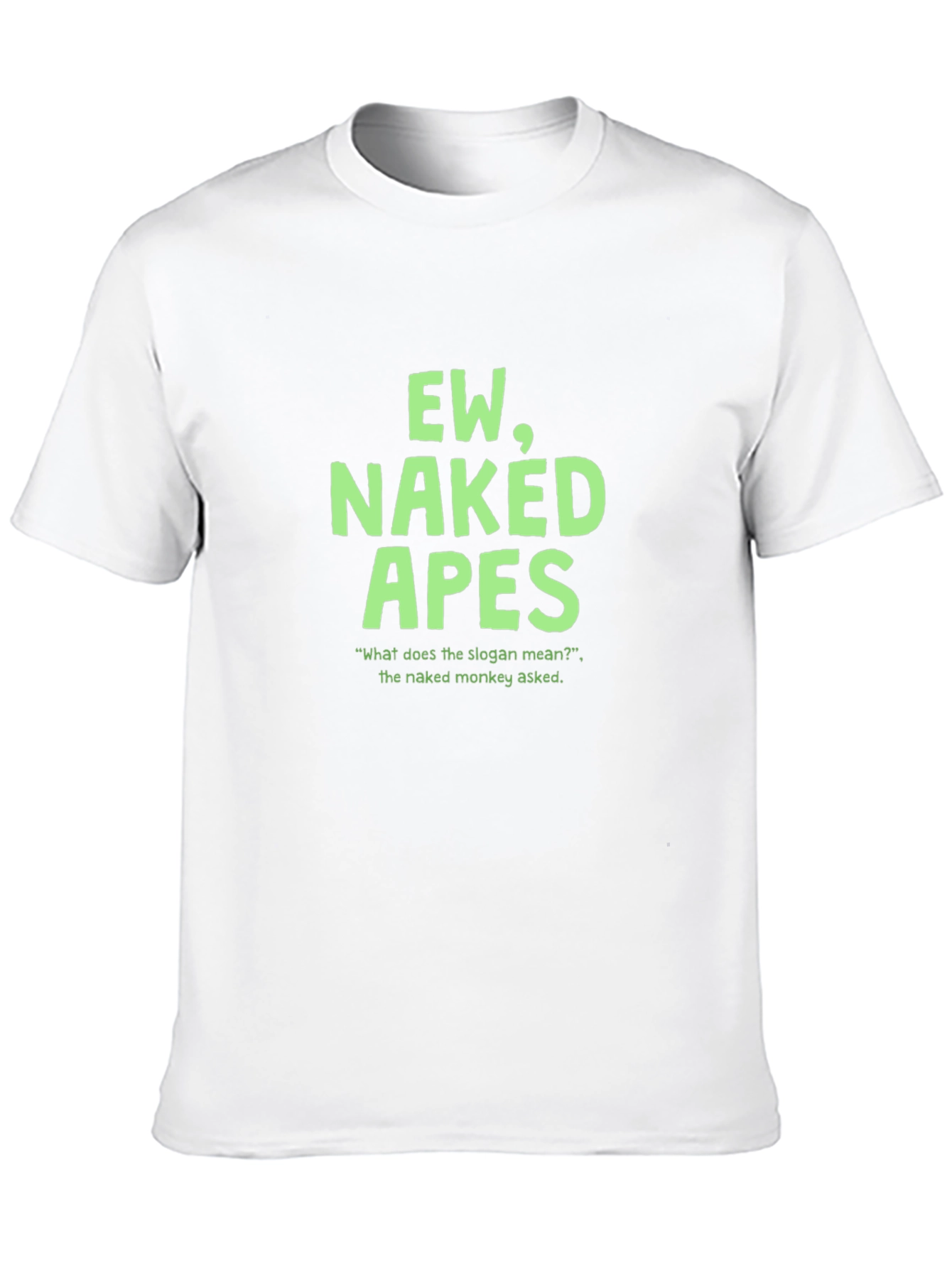 Ew Naked Apes Graphic Tee - Black Crewneck T-Shirt