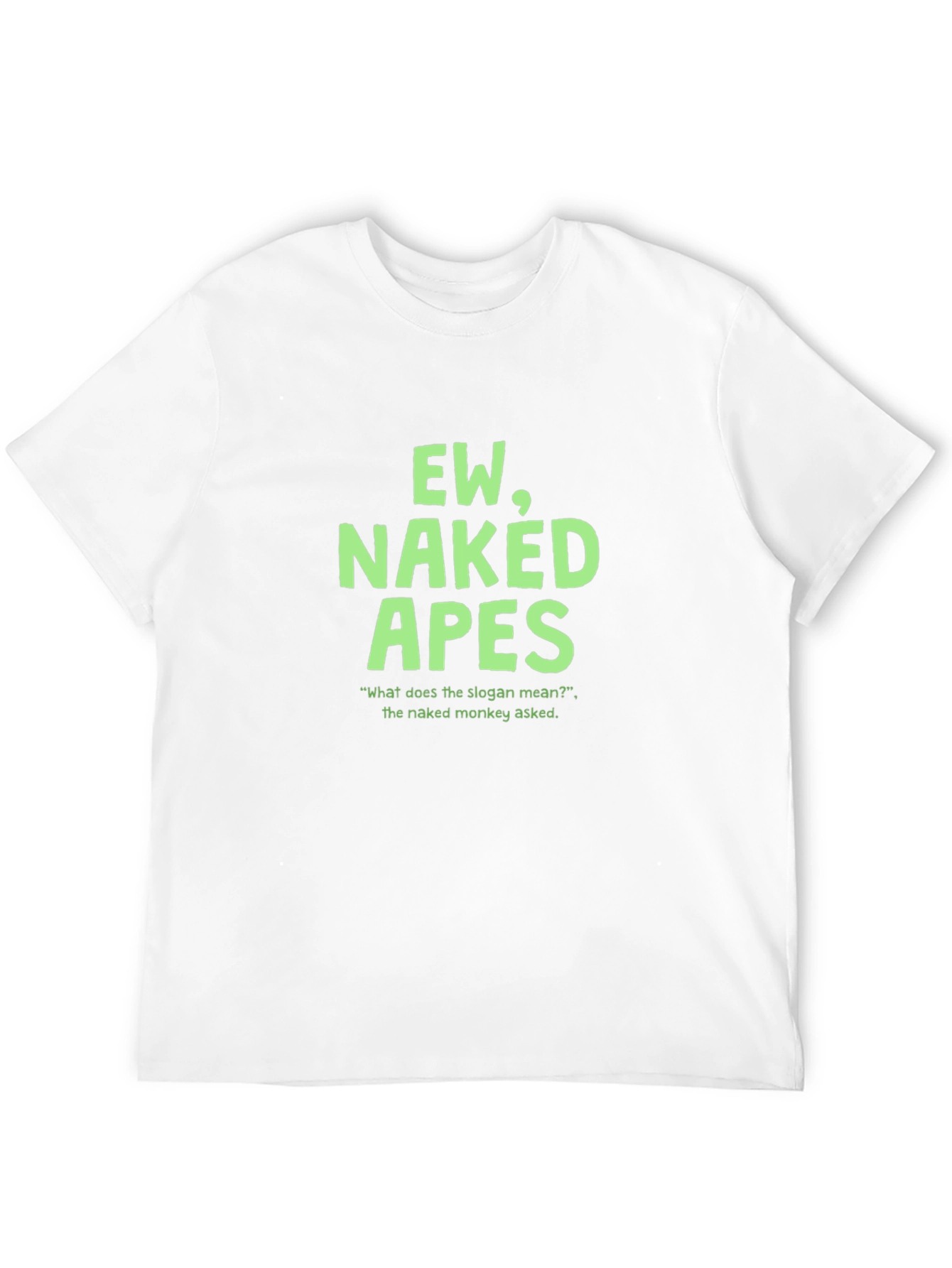 Ew Naked Apes Graphic Tee - Black Crewneck T-Shirt