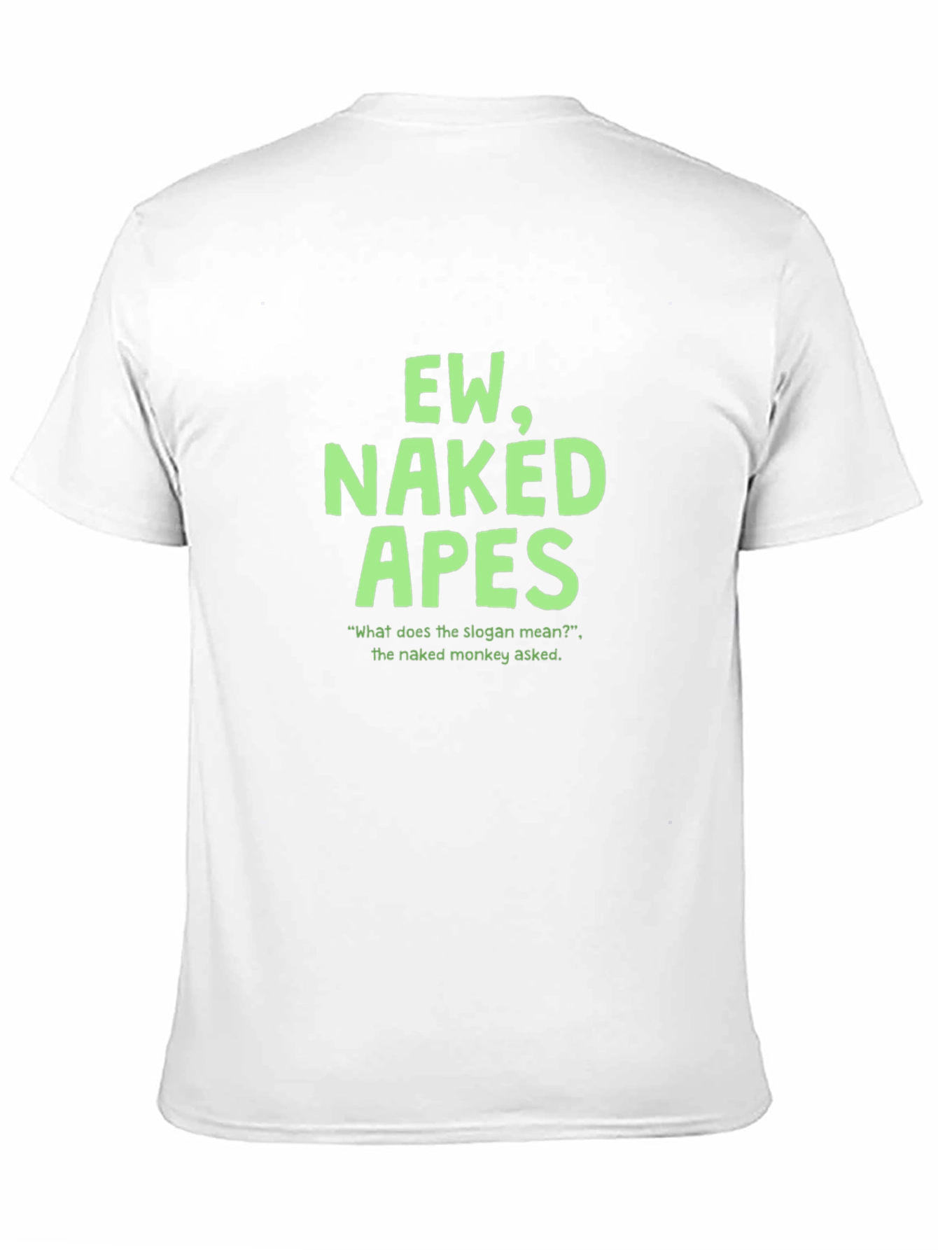 Ew Naked Apes Graphic Tee - Black Crewneck T-Shirt