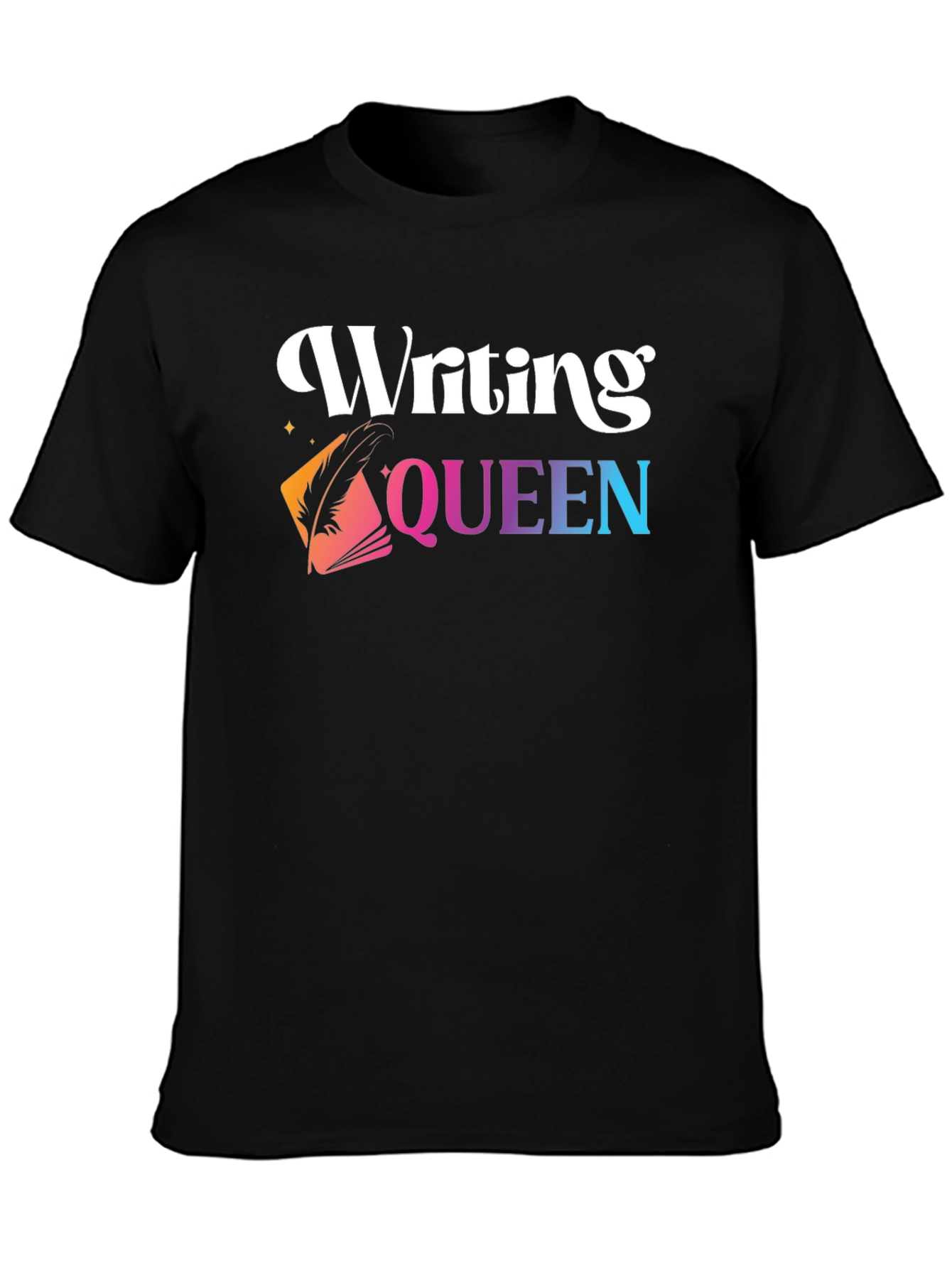 Writing Queen Black Graphic Tee