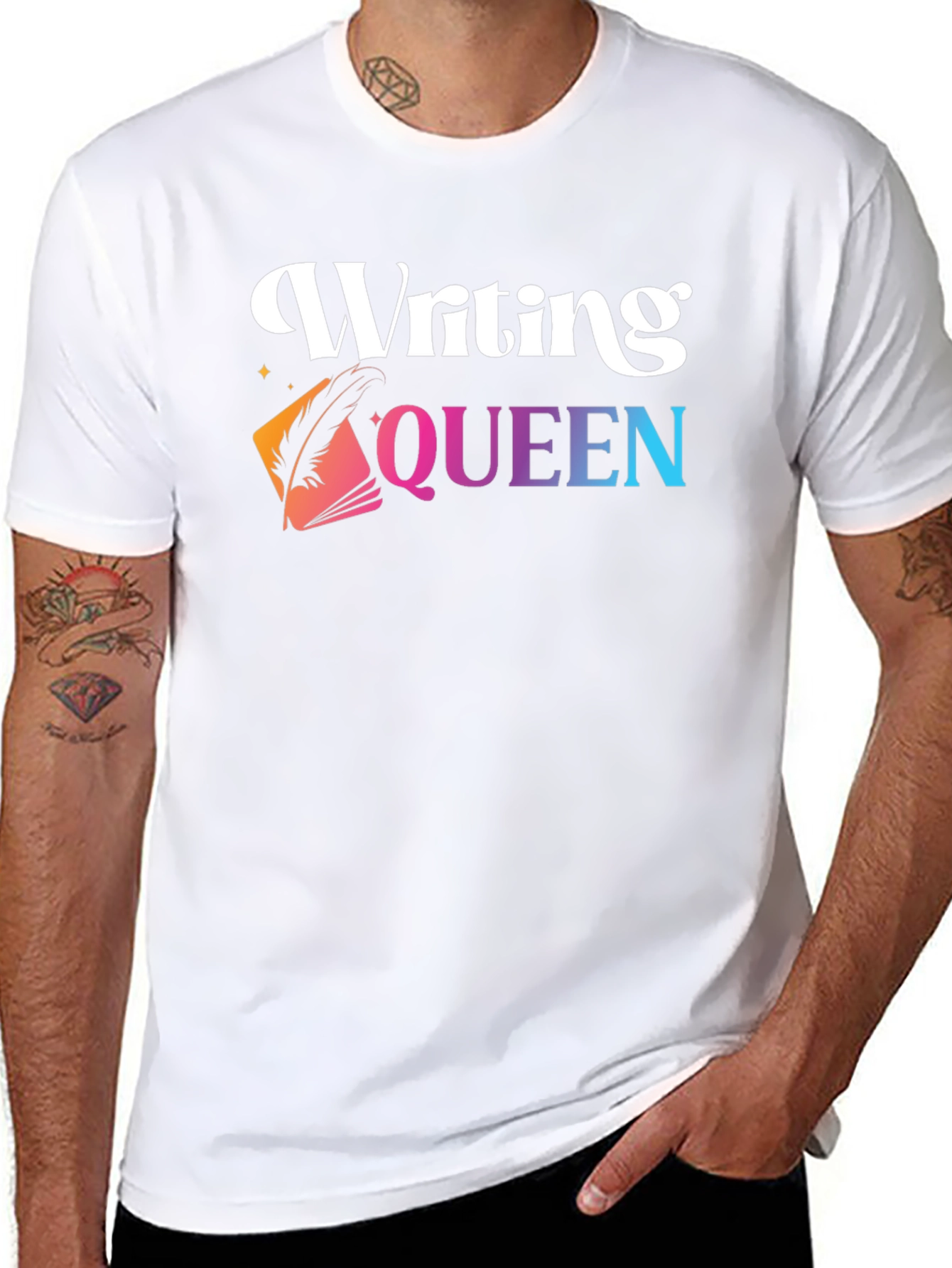 Writing Queen Black Graphic Tee