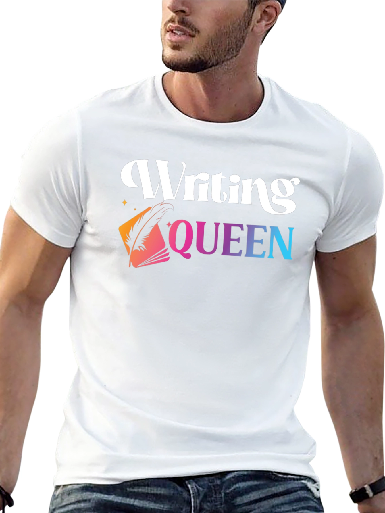 Writing Queen Black Graphic Tee