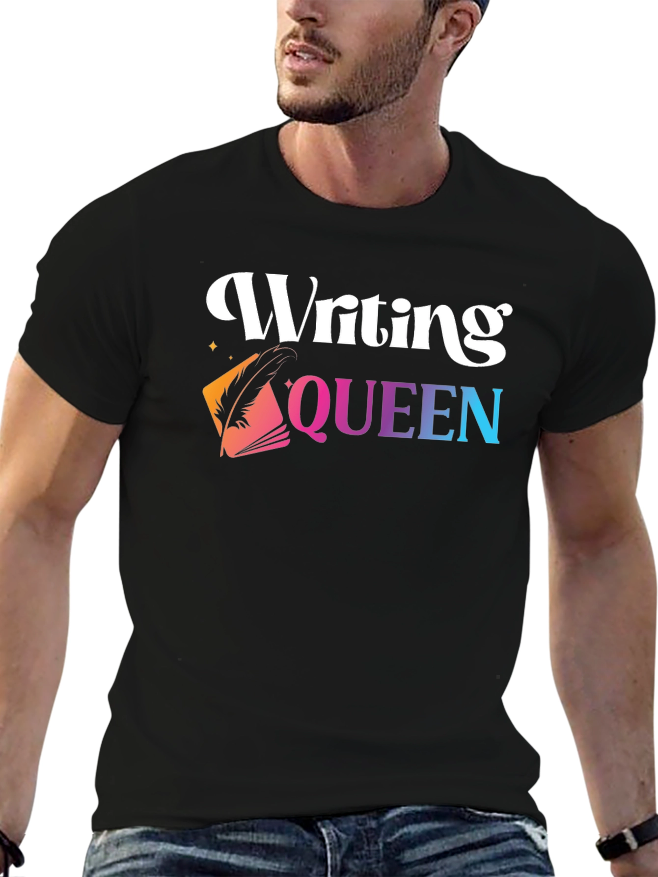 Writing Queen Black Graphic Tee