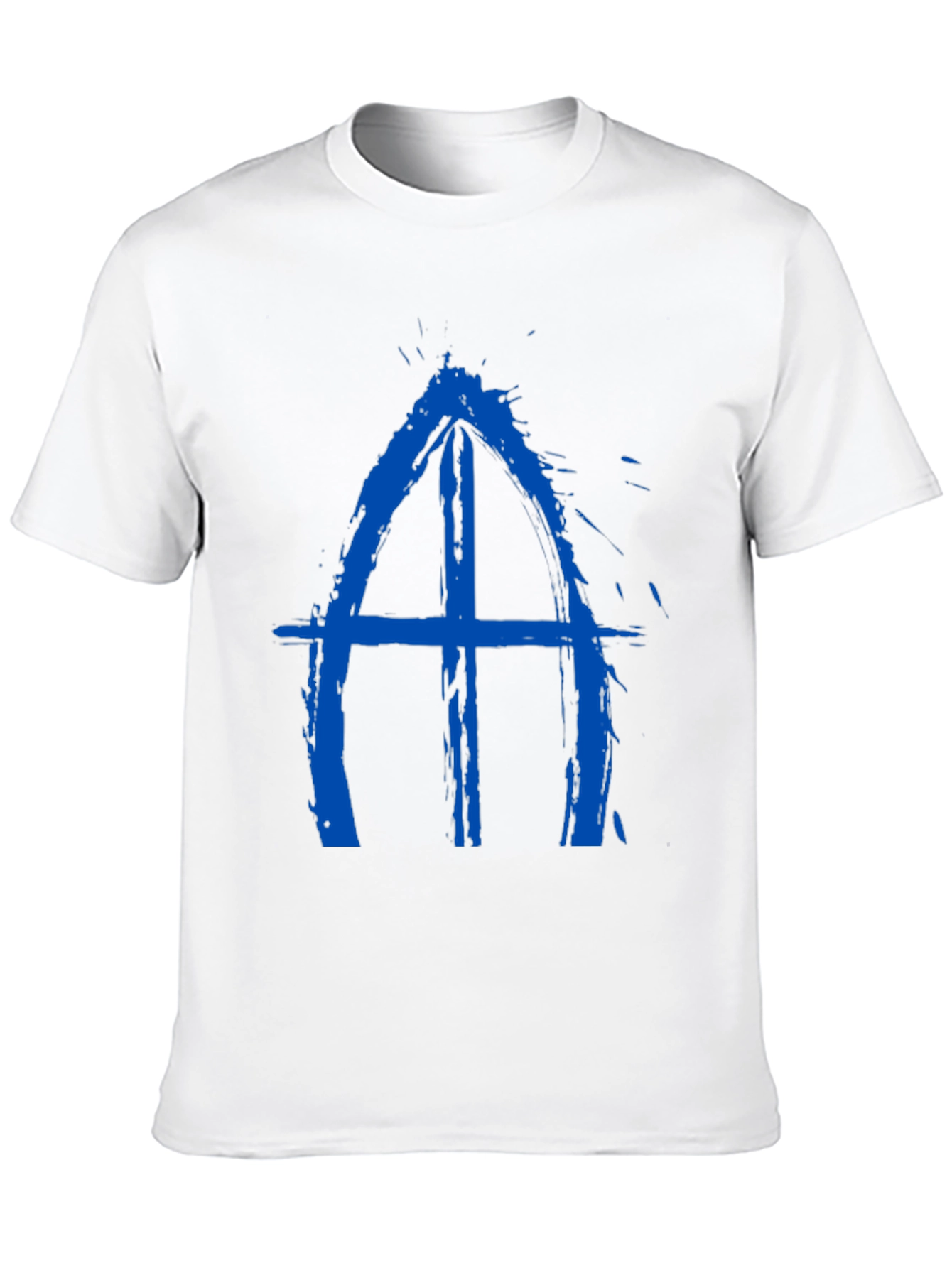 Abstract Blue Symbol Black T-Shirt