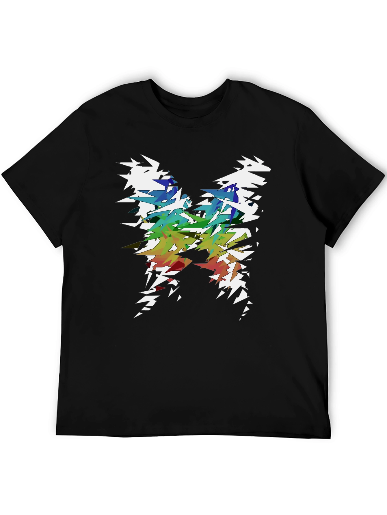 Abstract Geometric Rainbow Tee
