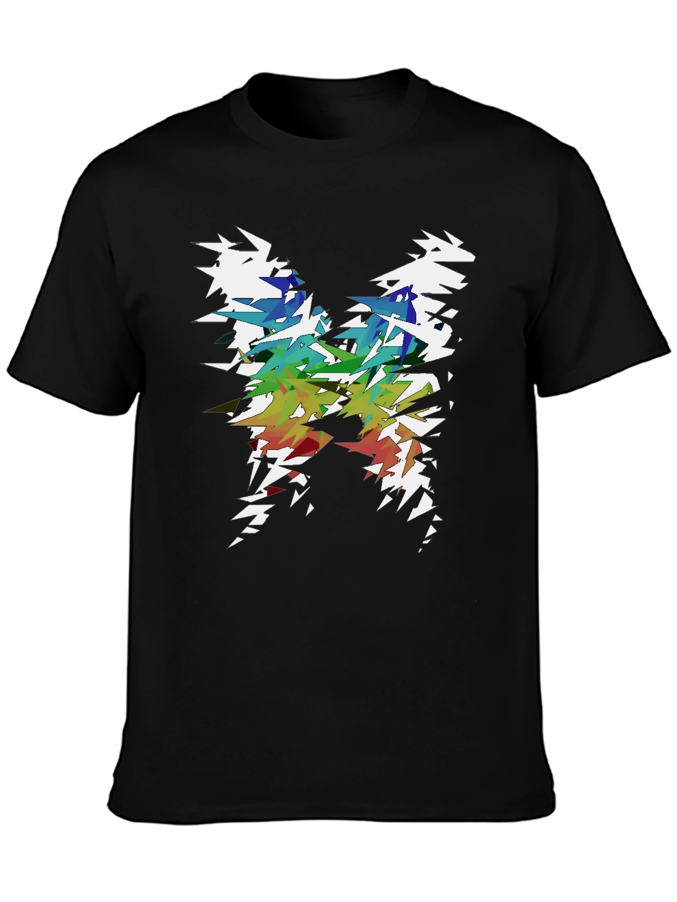 Abstract Geometric Rainbow Tee