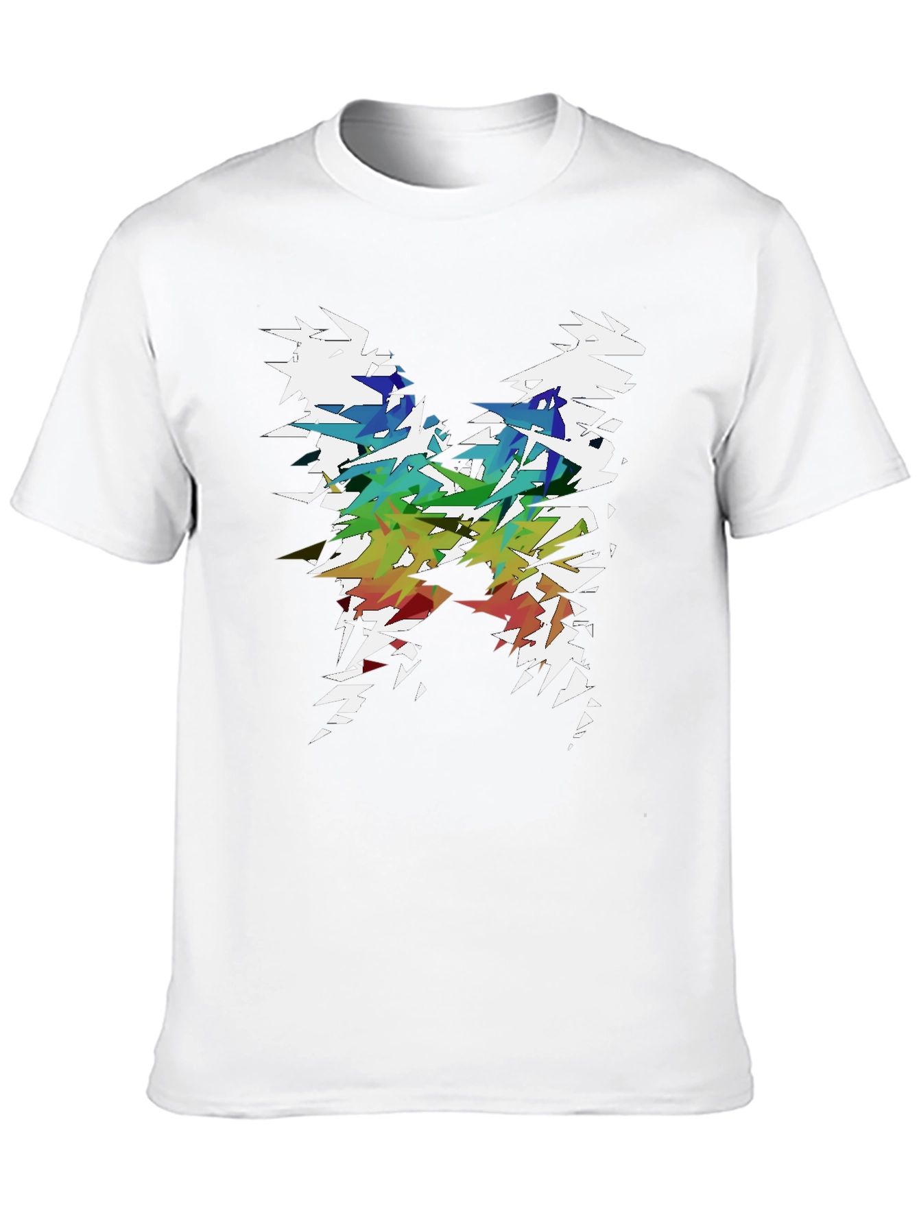 Abstract Geometric Rainbow Tee