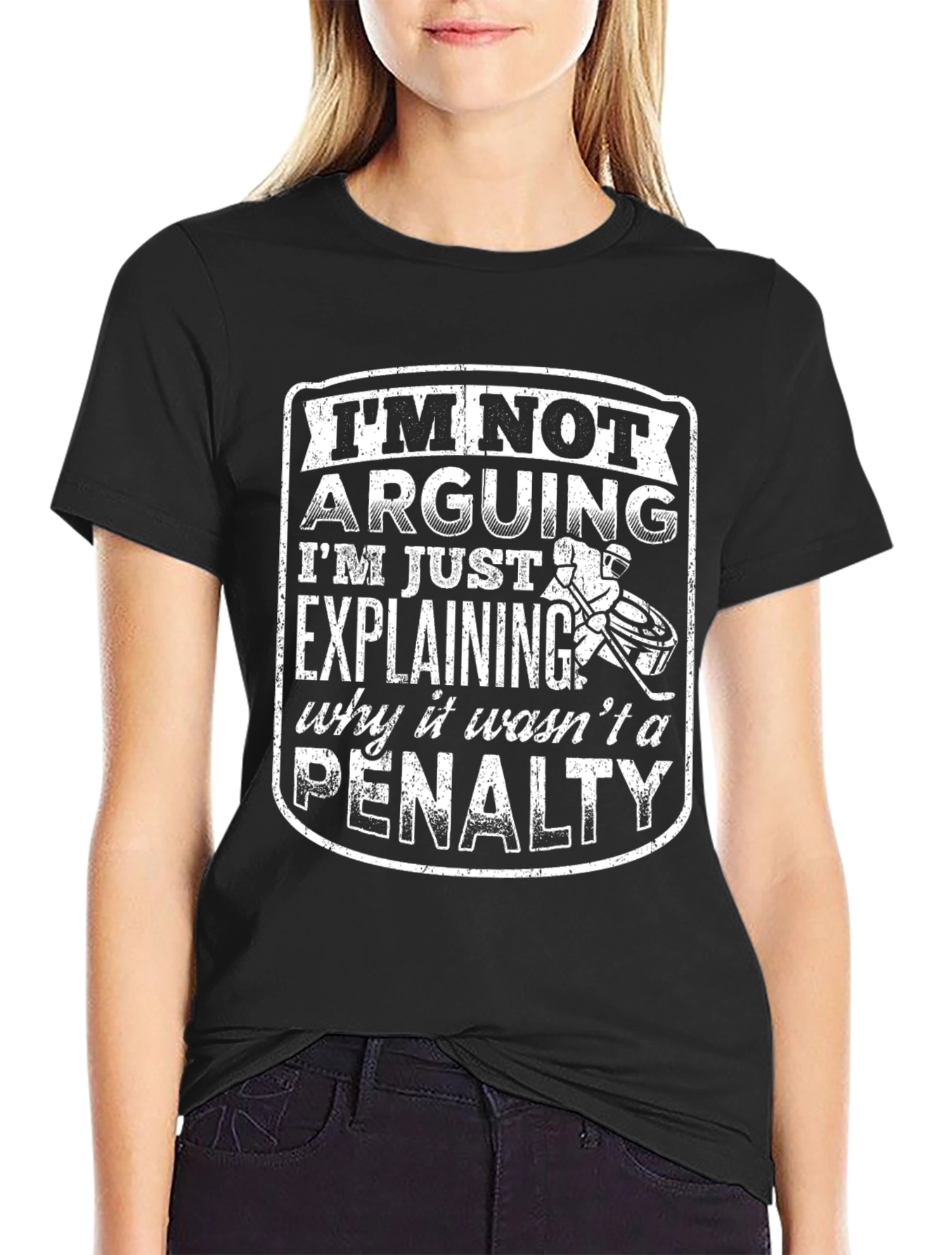 Hockey Humor Tee: Im Not Arguing Explaining Penalty!