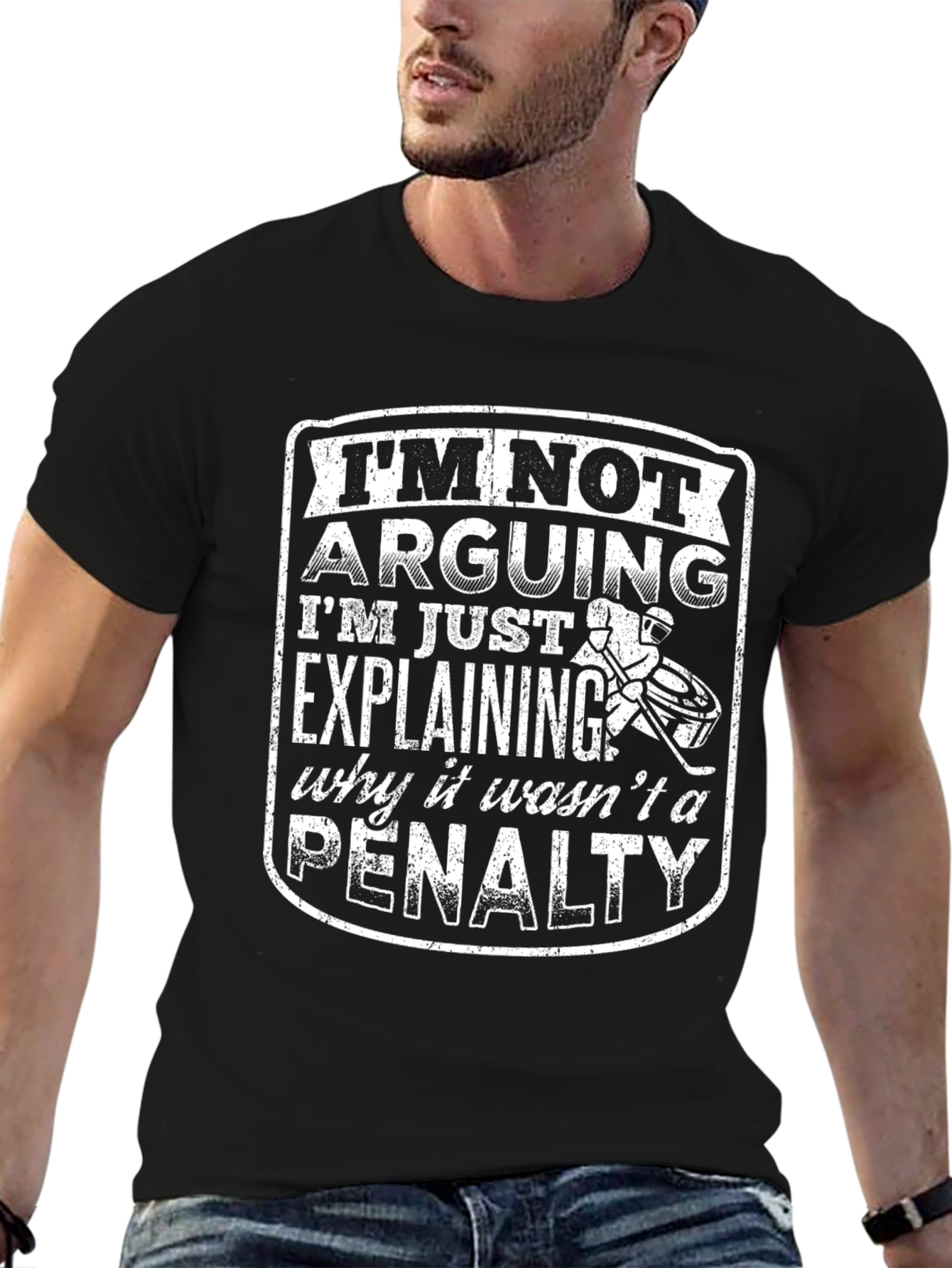 Hockey Humor Tee: Im Not Arguing Explaining Penalty!