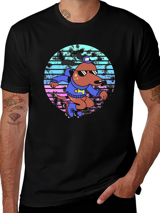 Retro Roller Dog T-Shirt