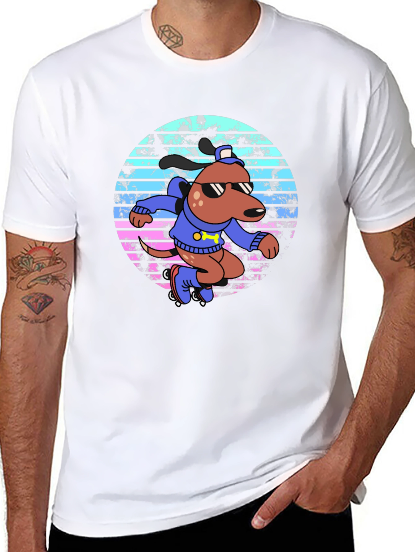 Retro Roller Dog T-Shirt