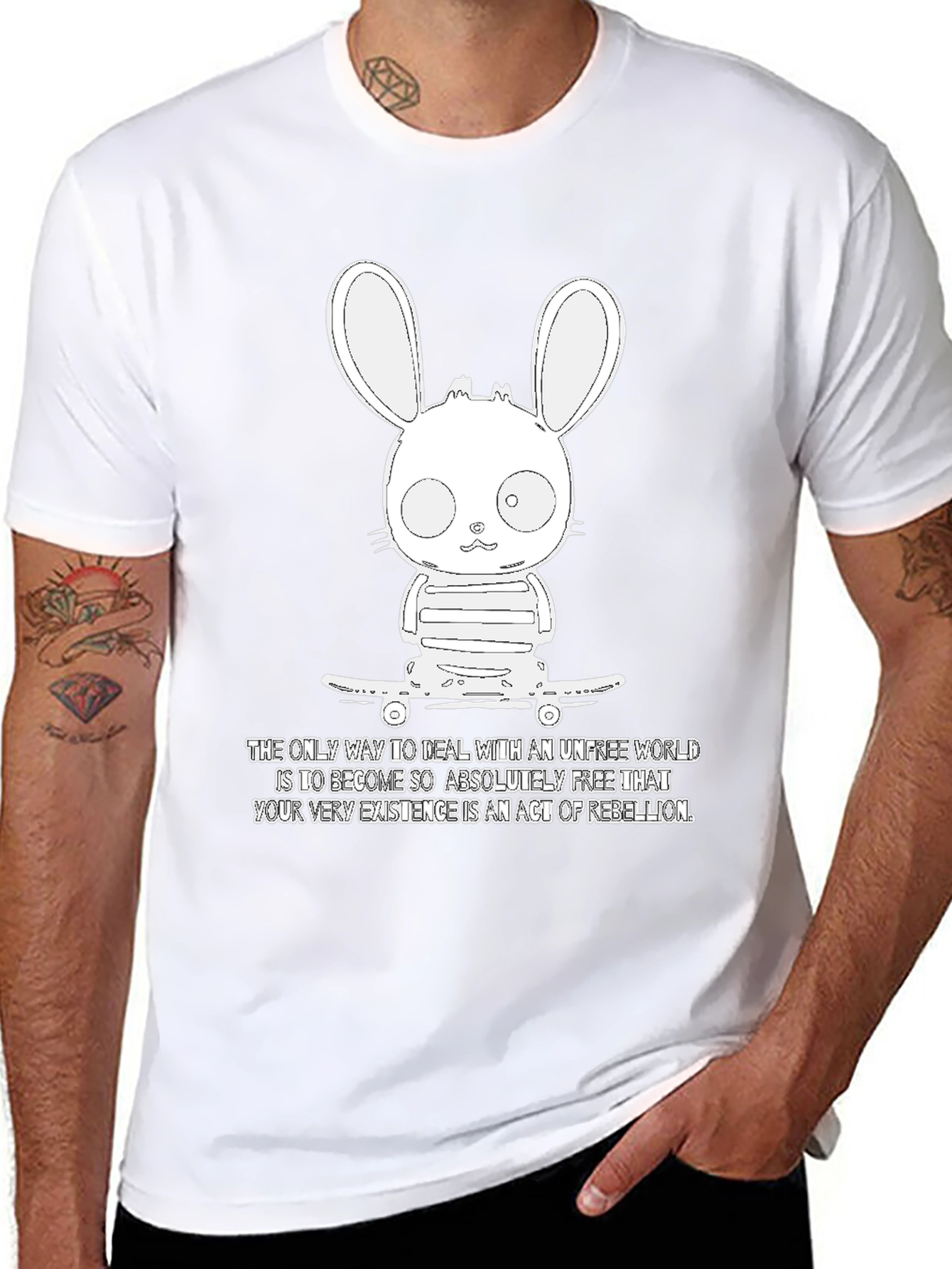Rebellious Bunny T-Shirt - Unisex