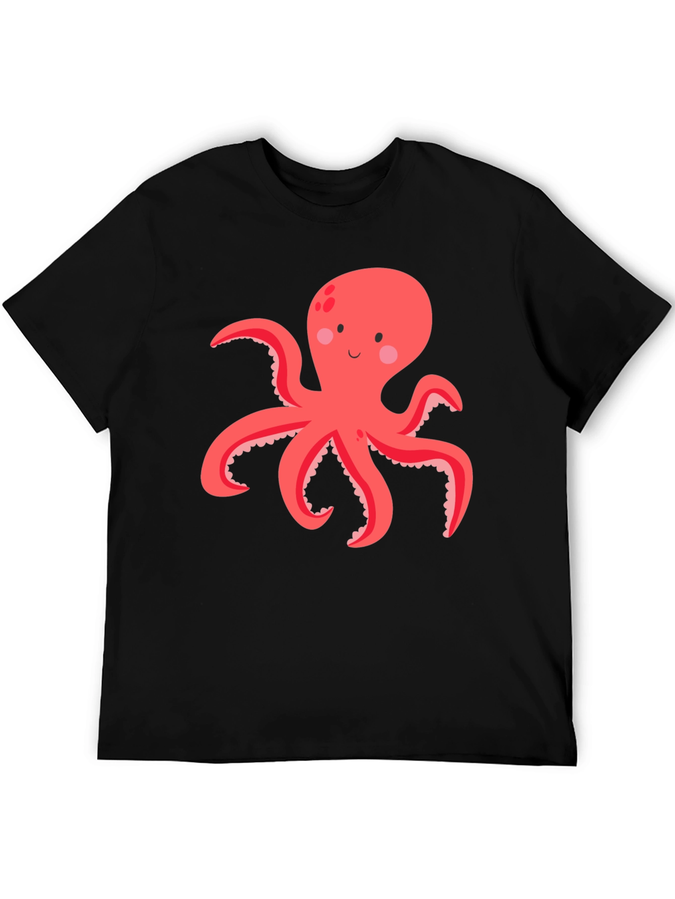 Octopus Graphic Tee - Black Cotton Blend