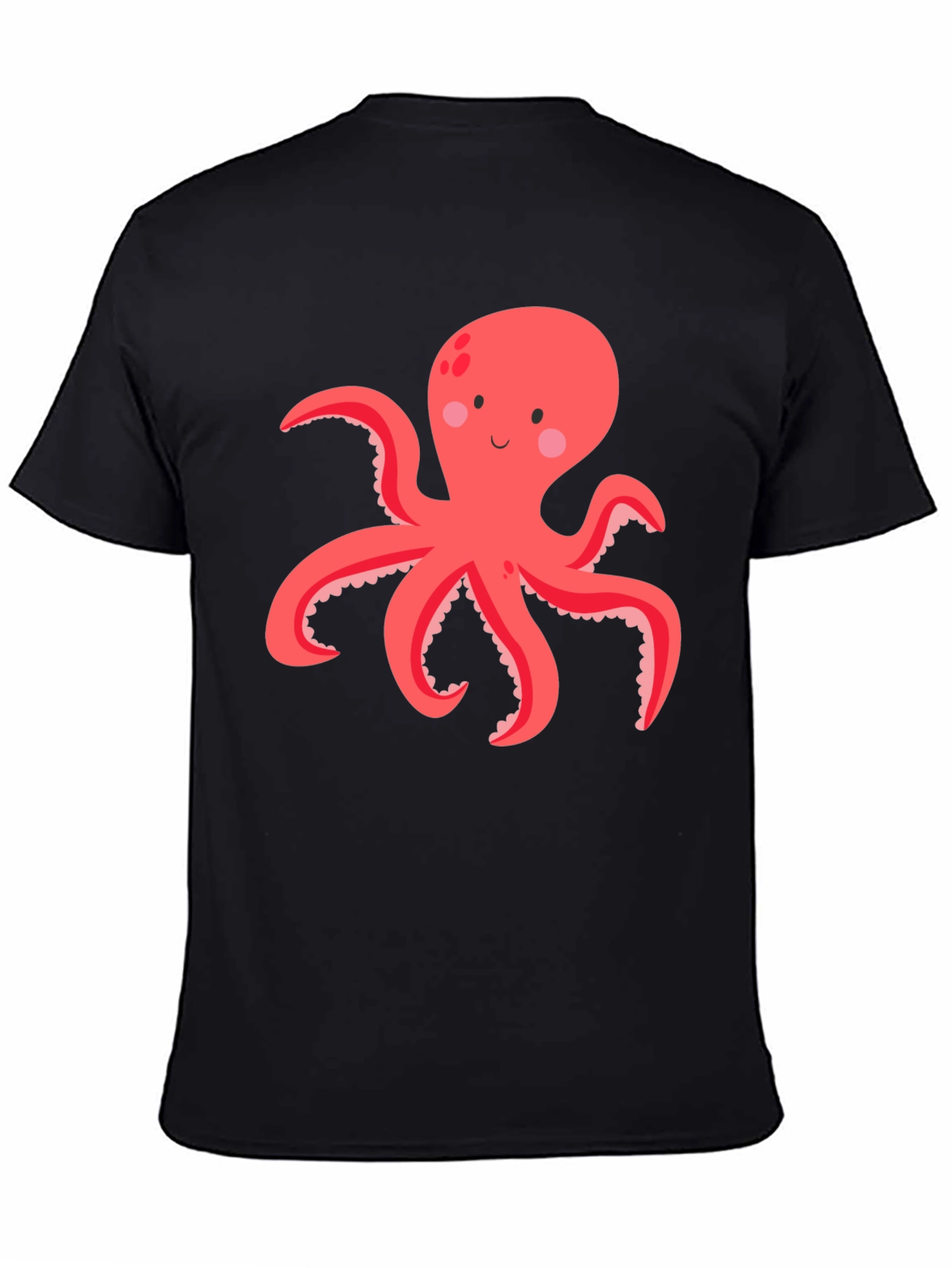 Octopus Graphic Tee - Black Cotton Blend