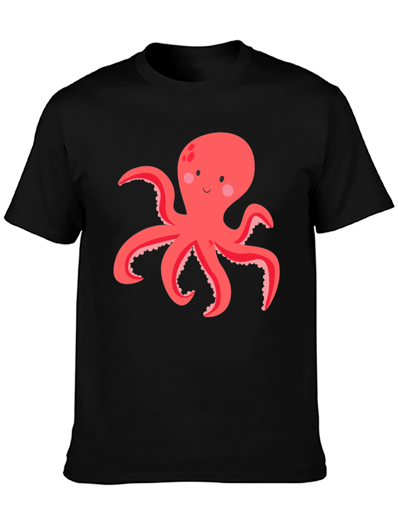 Octopus Graphic Tee - Black Cotton Blend