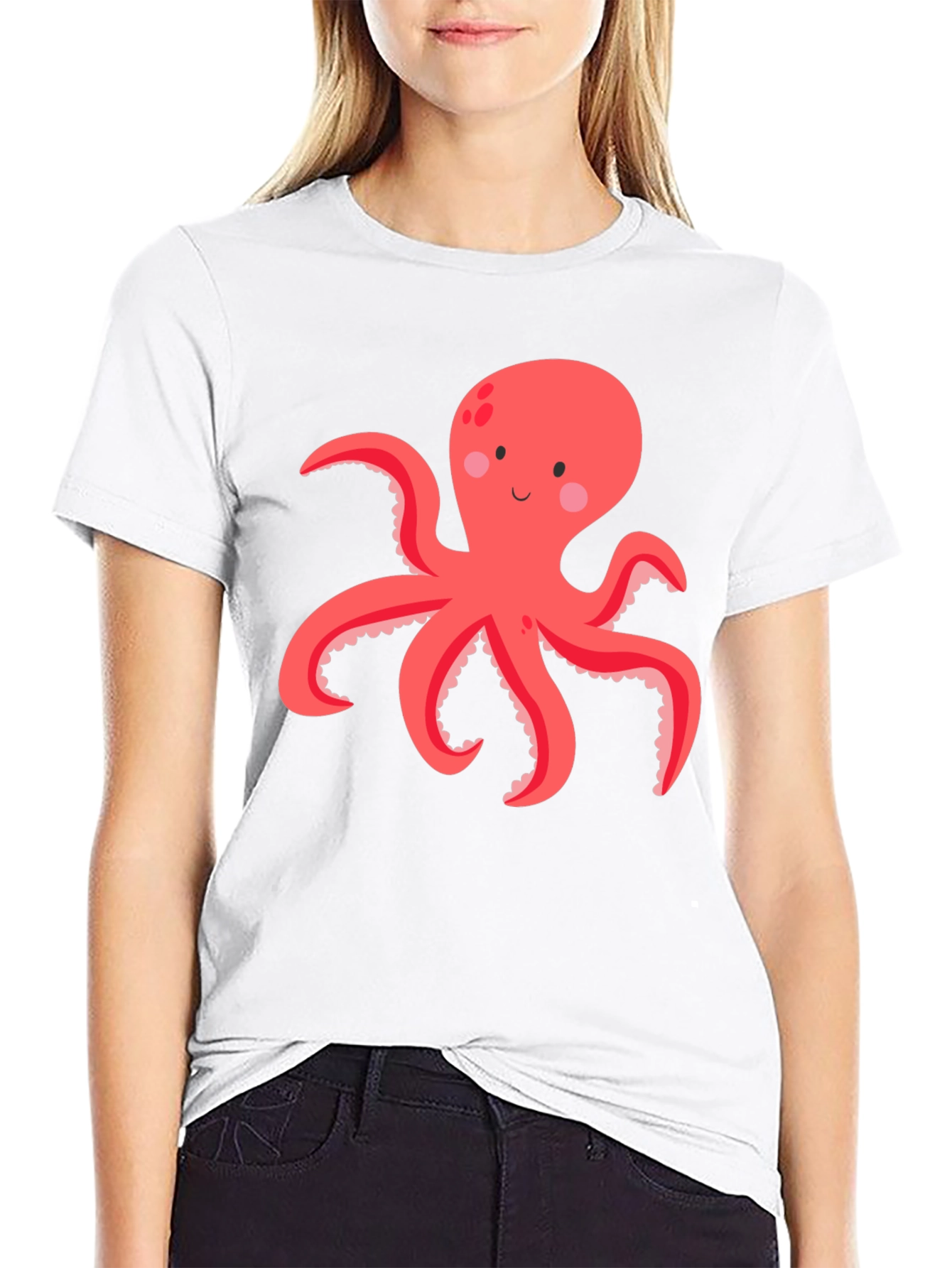Octopus Graphic Tee - Black Cotton Blend