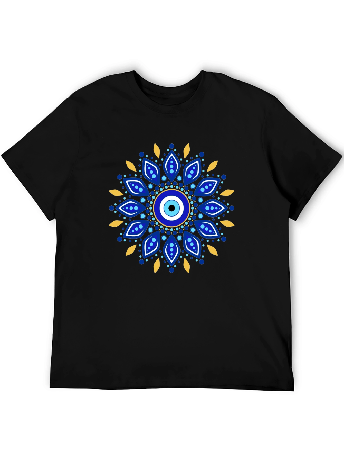 Evil Eye Mandala Graphic Tee - Black