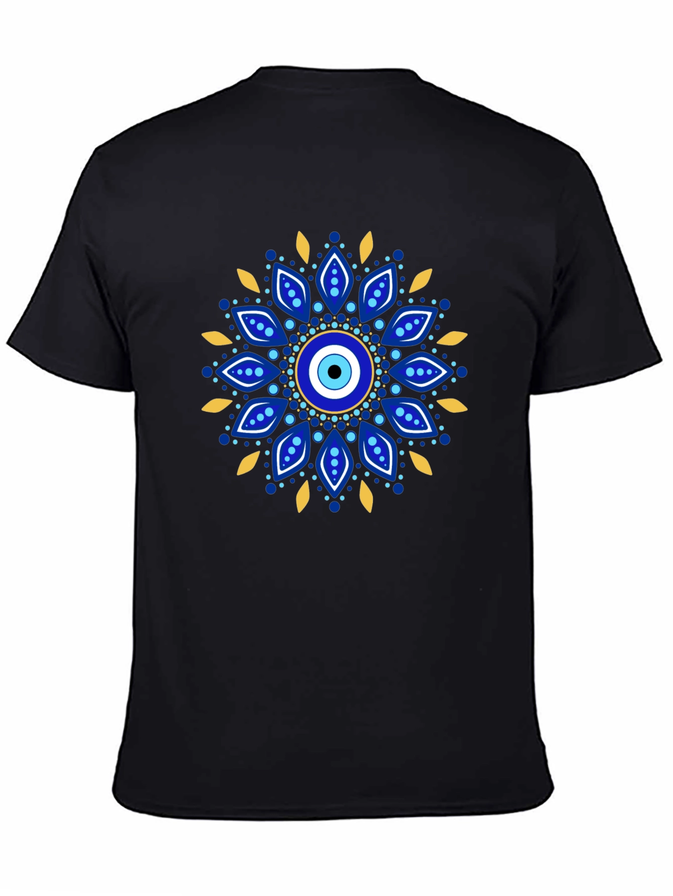 Evil Eye Mandala Graphic Tee - Black