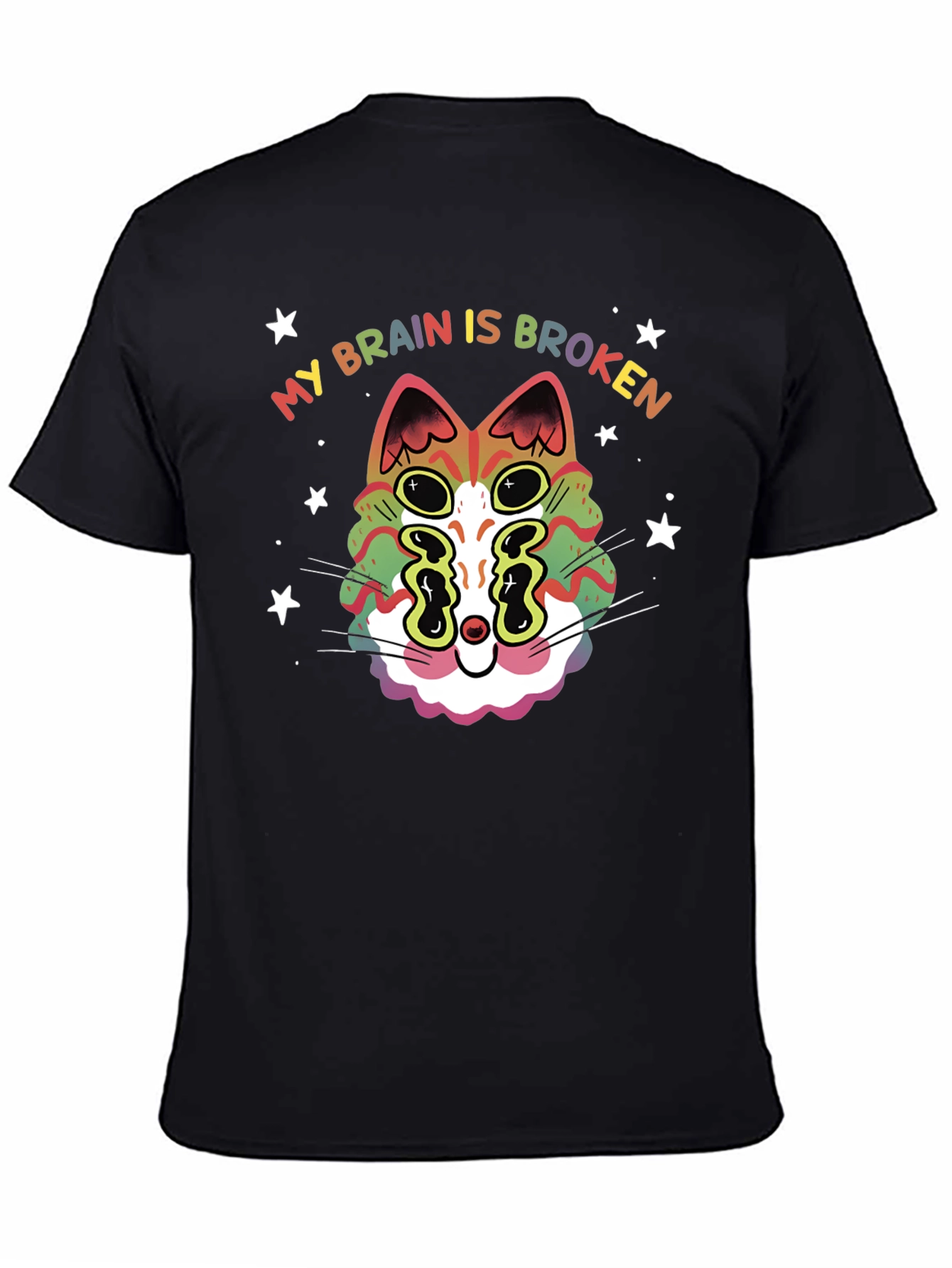 My Brain Is Broken Cat Graphic T-Shirt