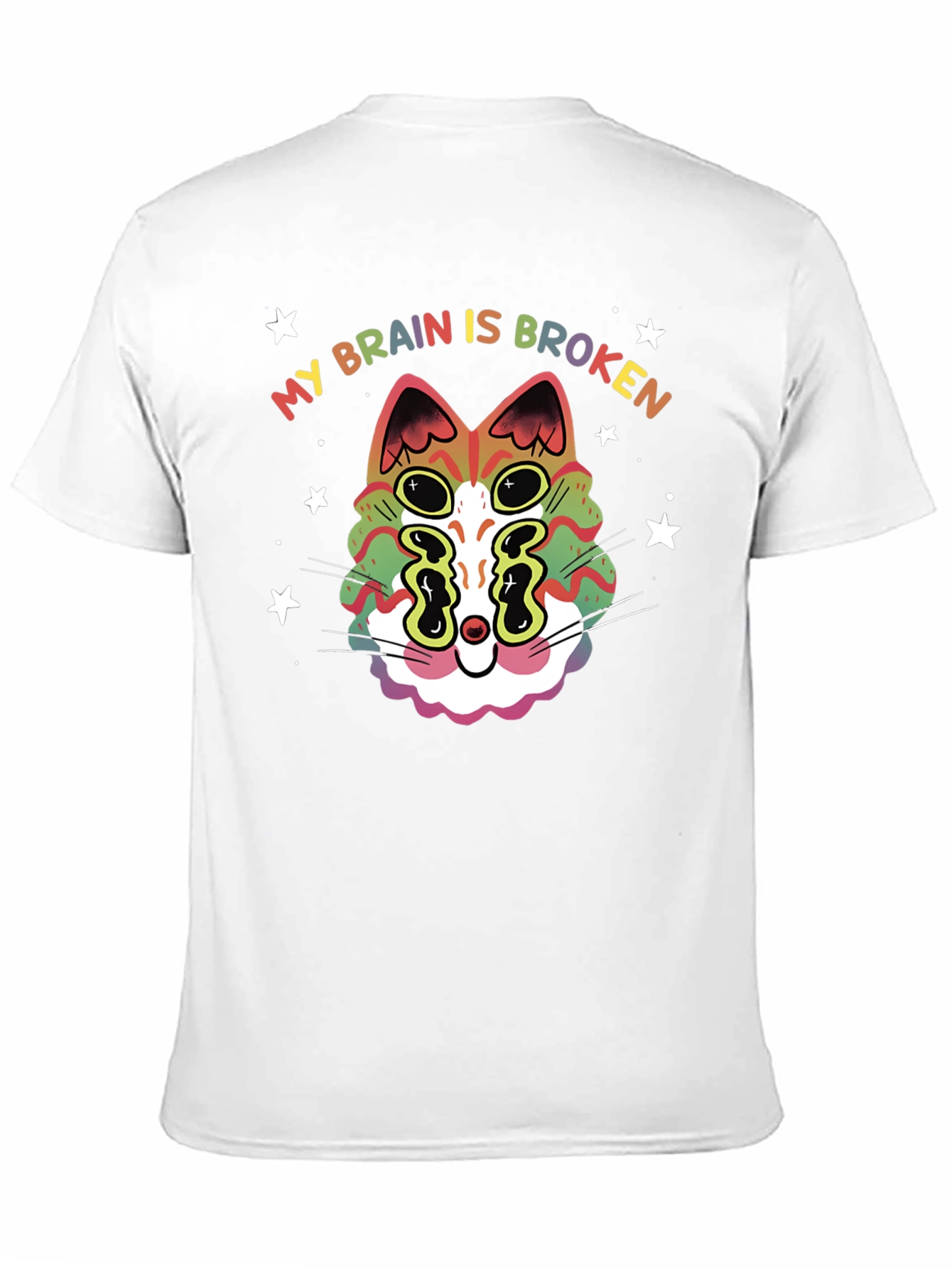 My Brain Is Broken Cat Graphic T-Shirt