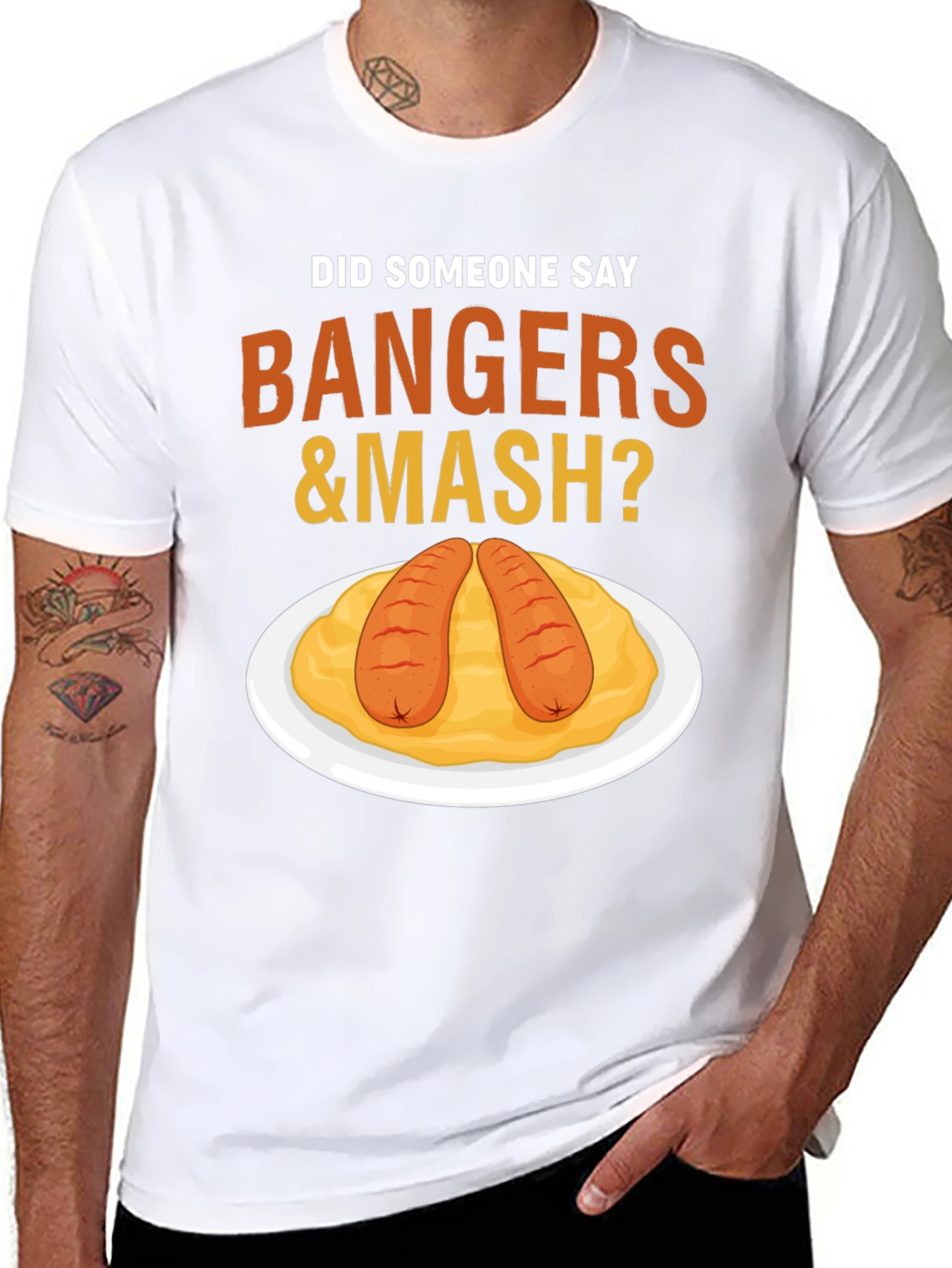 Bangers & Mash T-Shirt - Funny Foodie Tee