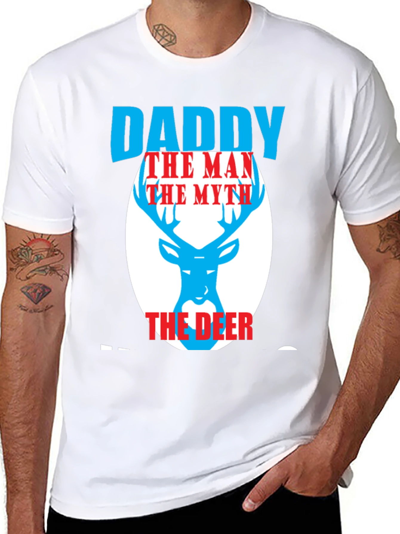 Daddy the Man the Myth the Deer Graphic Tee