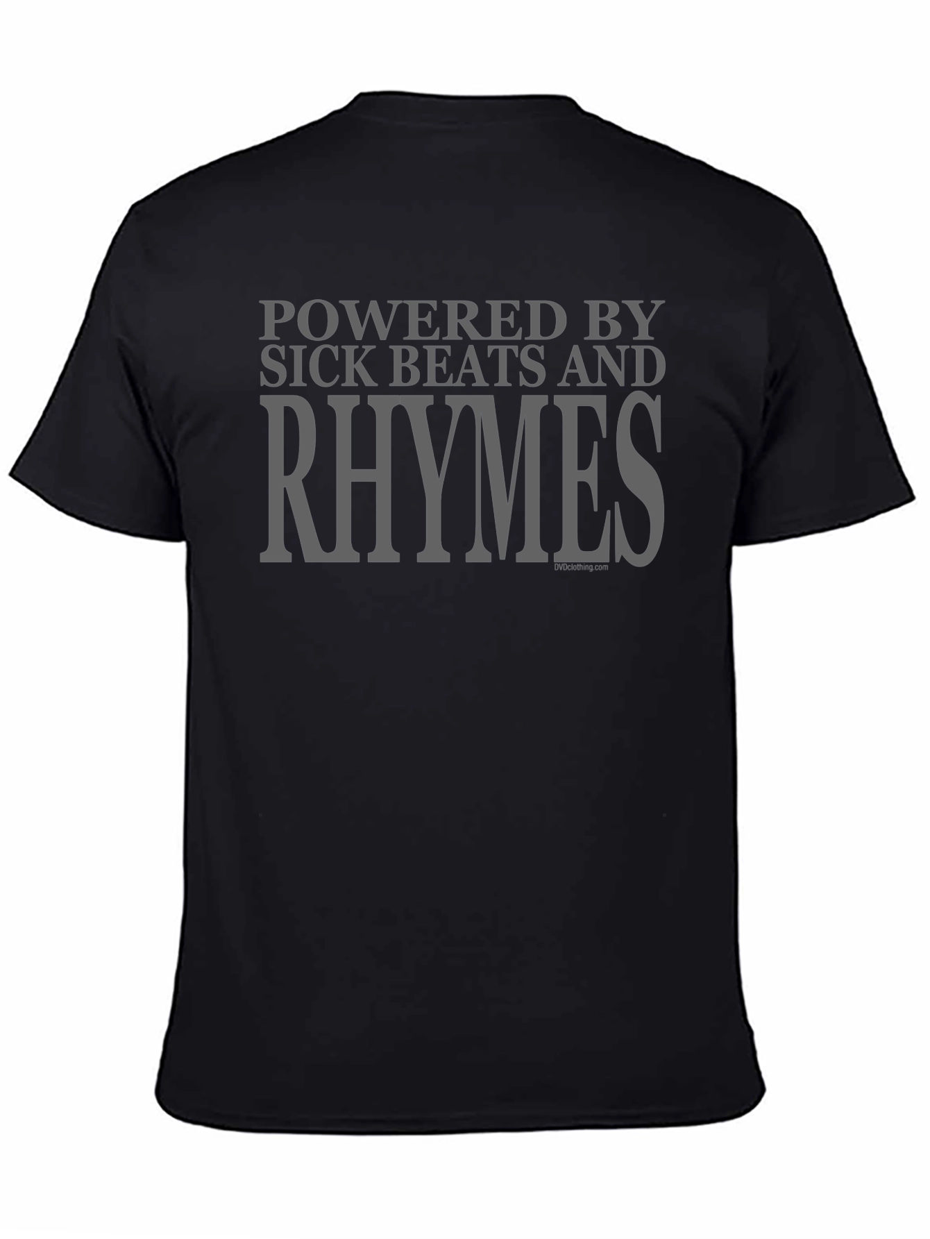 Powered By Sick Beats And Rhymes Black T-Shirt