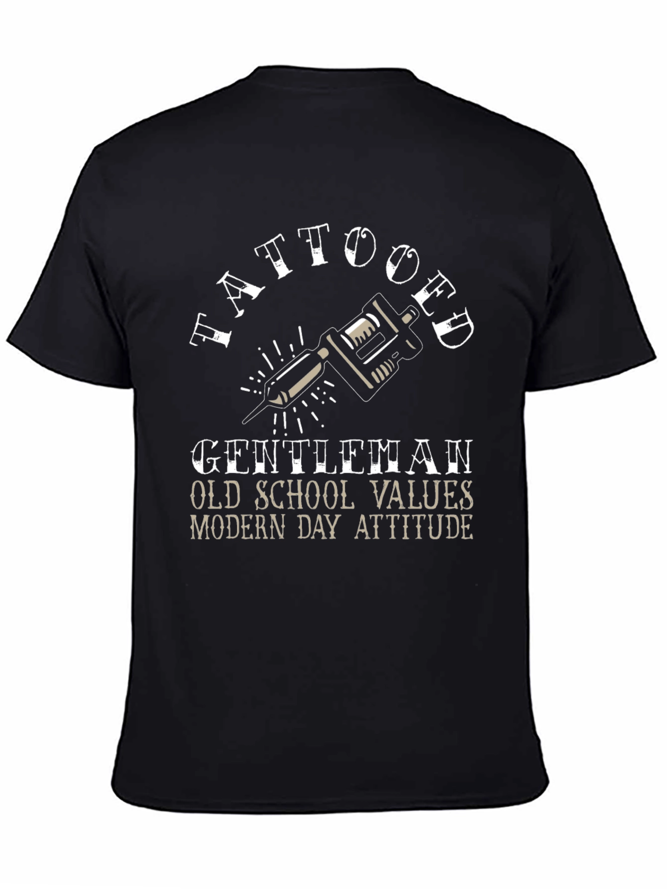 Tattooed Gentleman Black Graphic T-Shirt