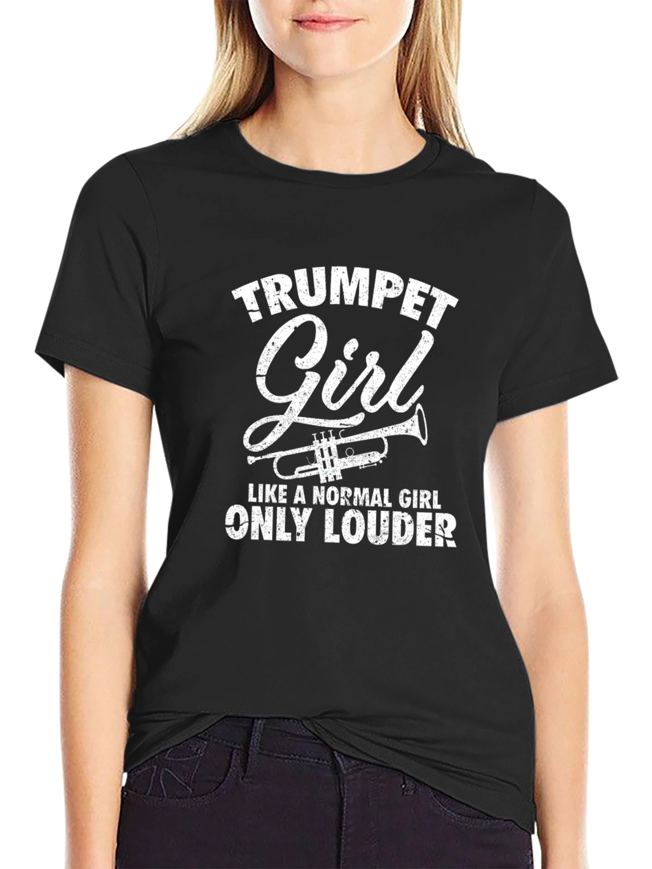 Trumpet Girl T-Shirt - Musical Instrument Tee