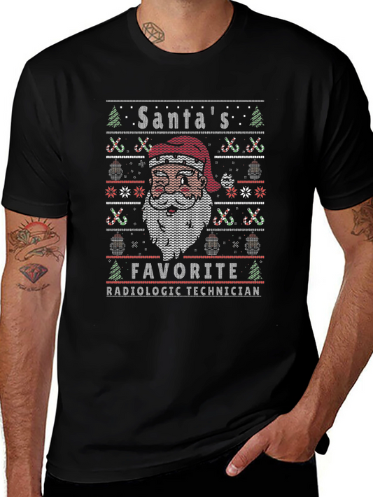 Santas Favorite Radiologic Tech Ugly Christmas Sweater T-Shirt