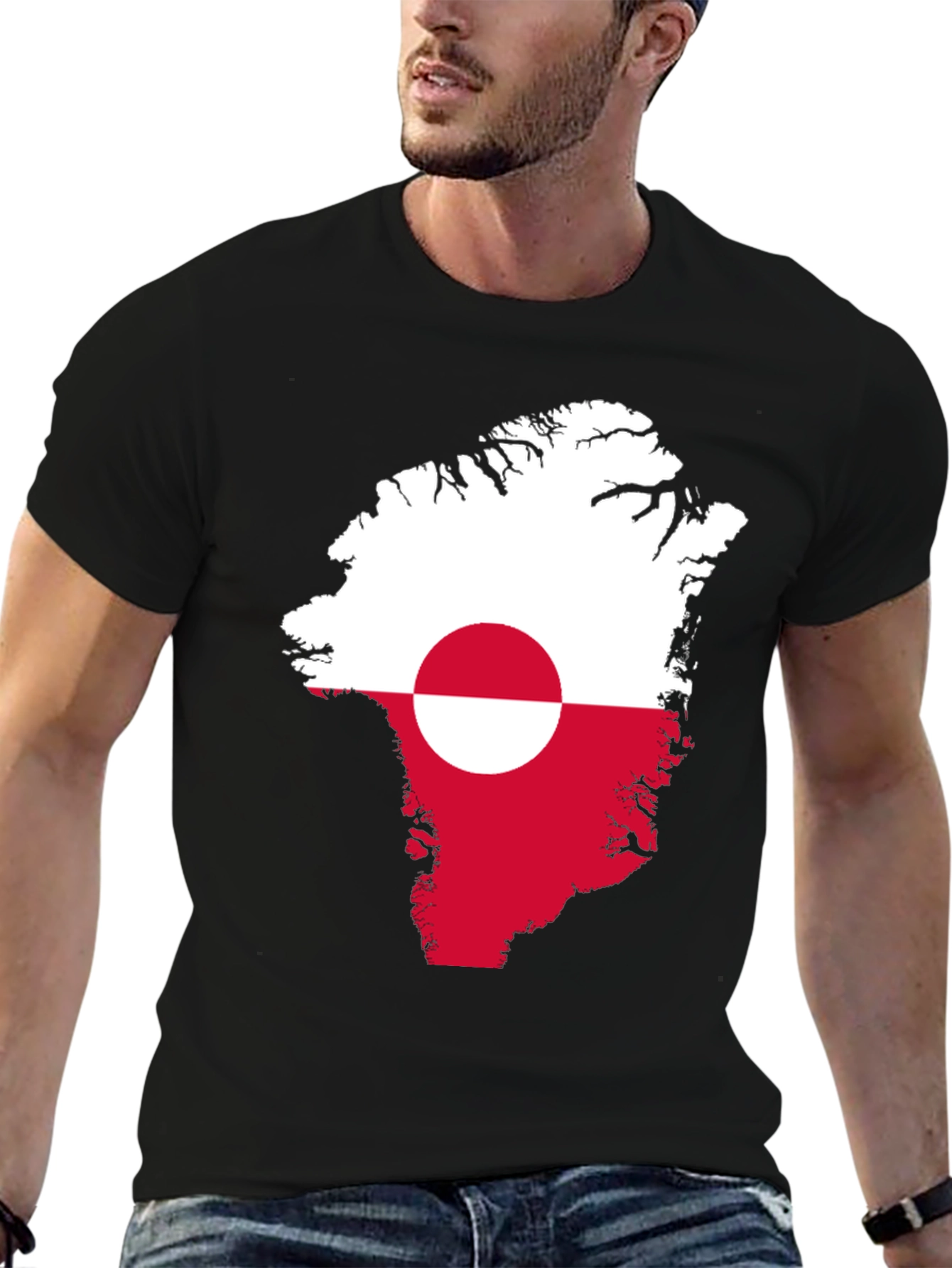 Greenland Flag Map T-Shirt