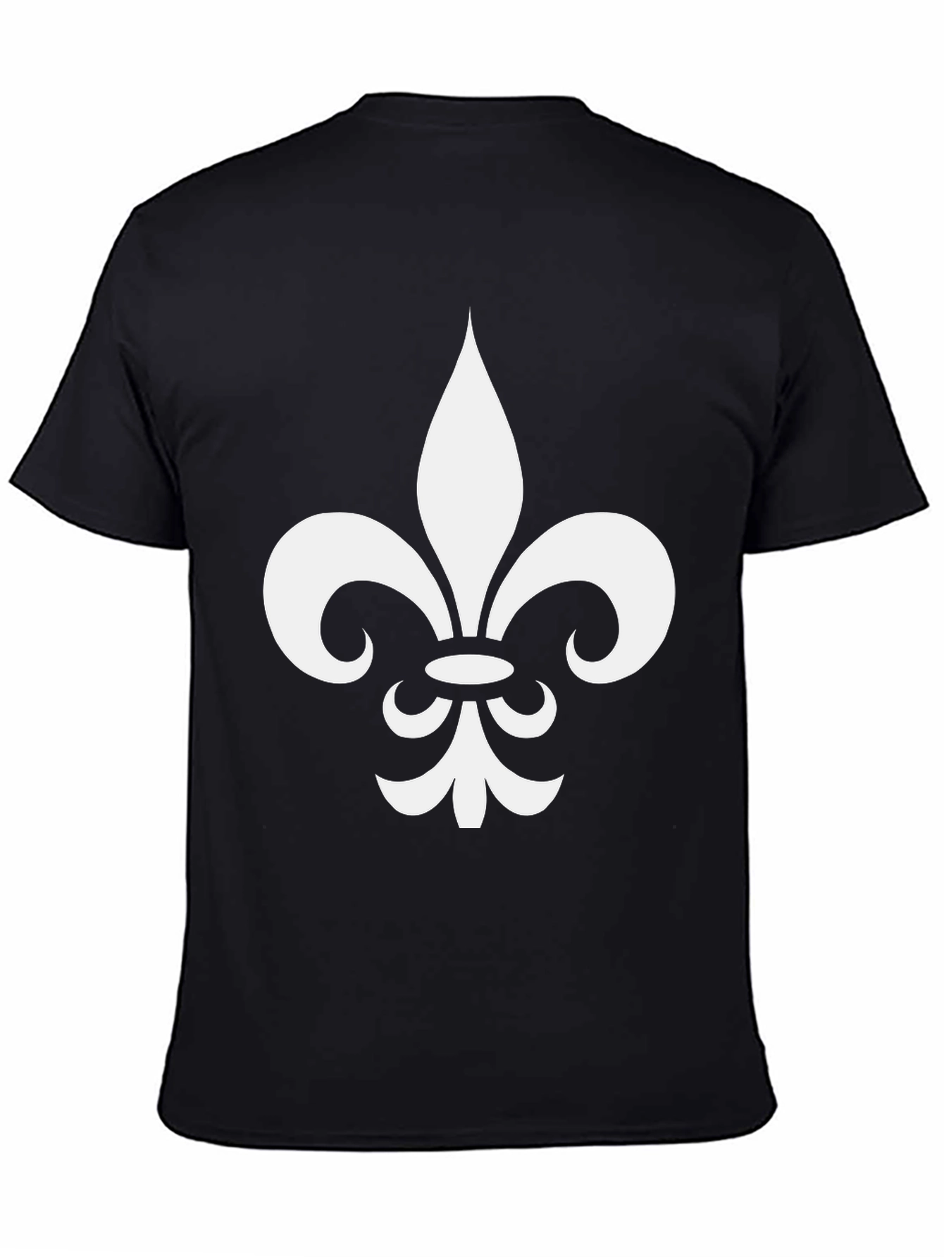 Fleur-de-Lis Graphic Tee - Casual Black T-Shirt