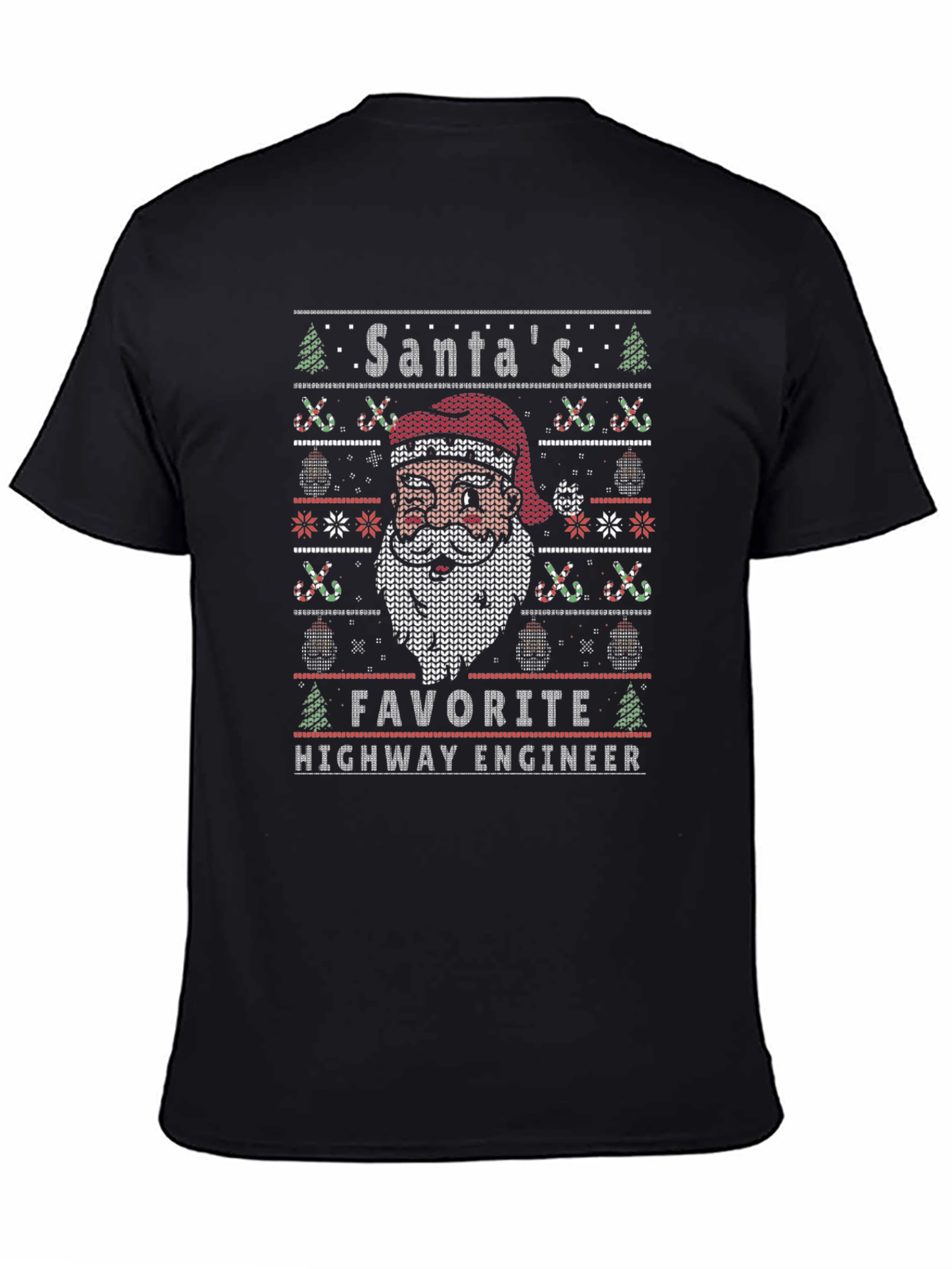 Santas Favorite Highway Engineer Christmas T-Shirt