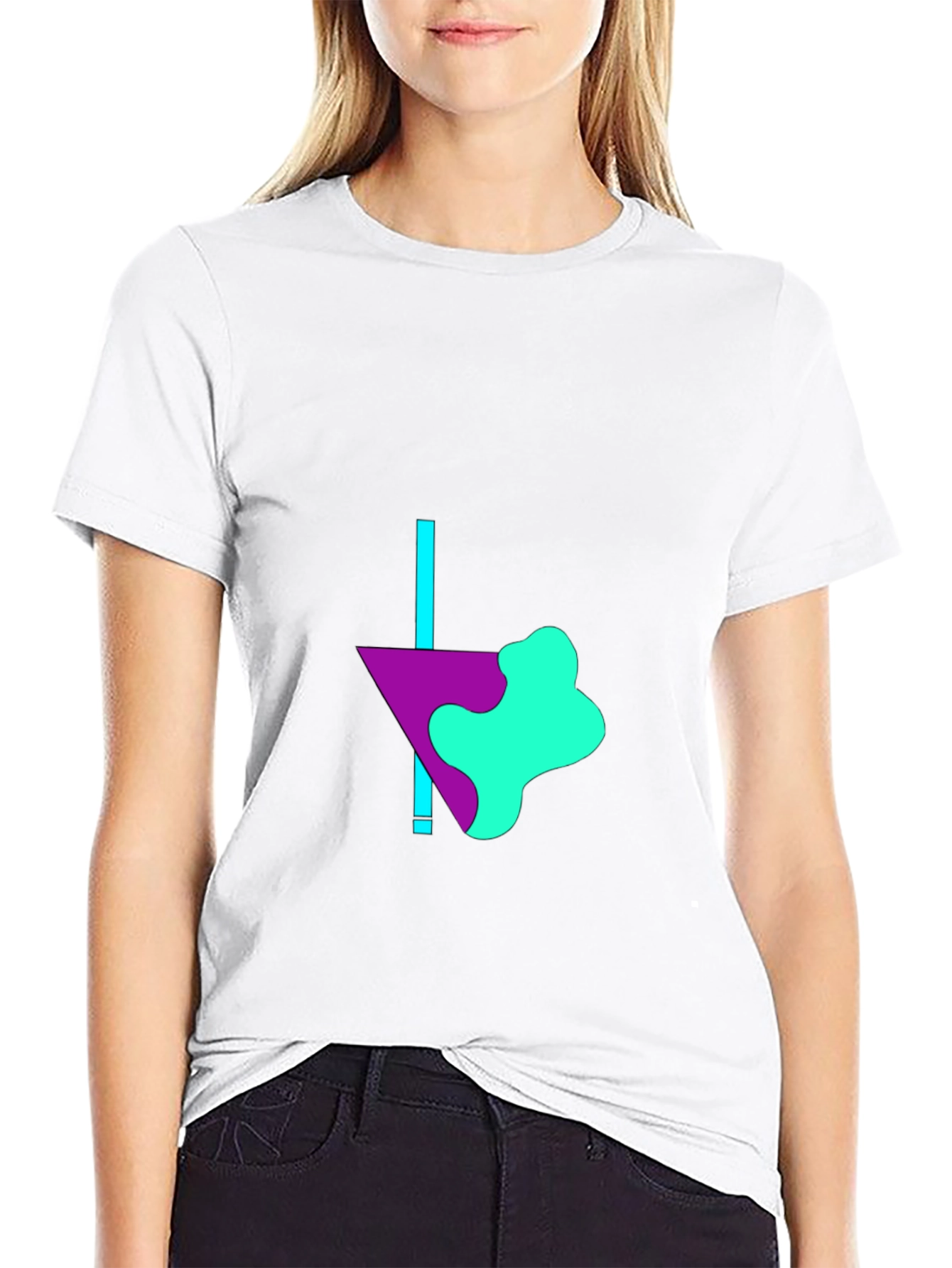 Abstract Graphic Print Mens Black T-Shirt