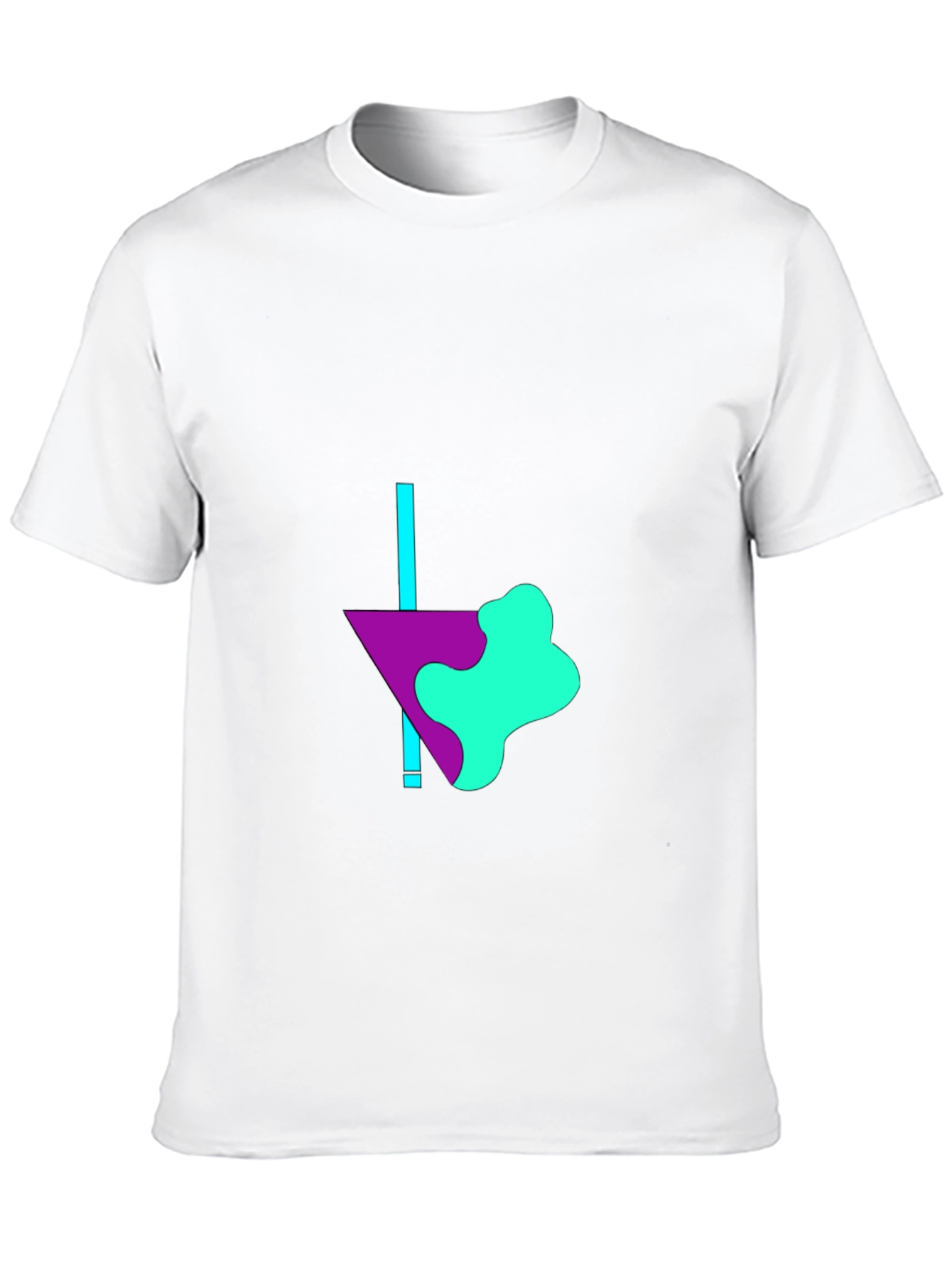 Abstract Graphic Print Mens Black T-Shirt