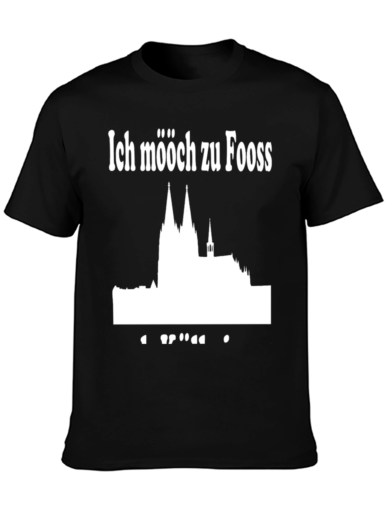 Ich Mööch Zu Fooss Black T-Shirt