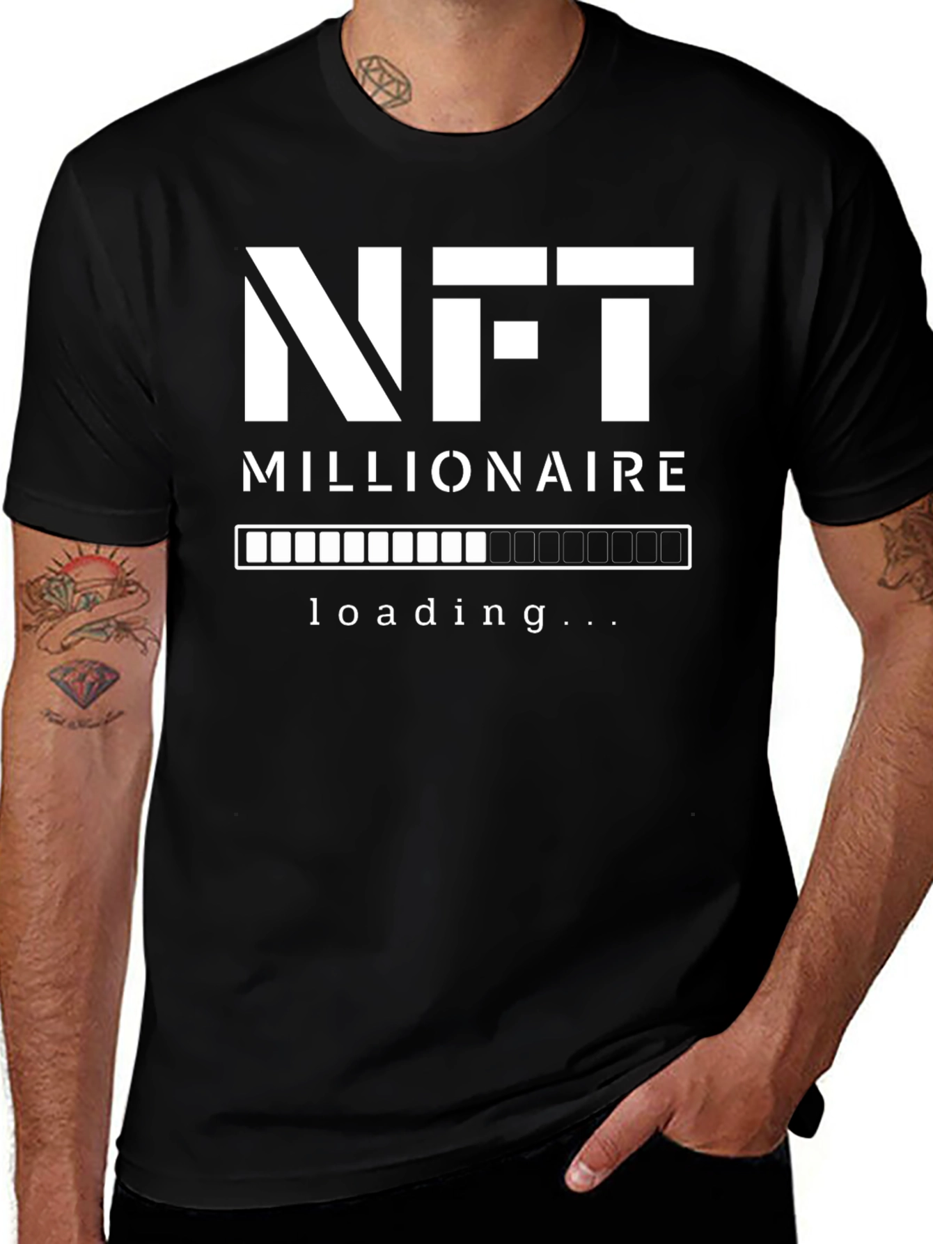 NFT Millionaire Loading Black T-Shirt