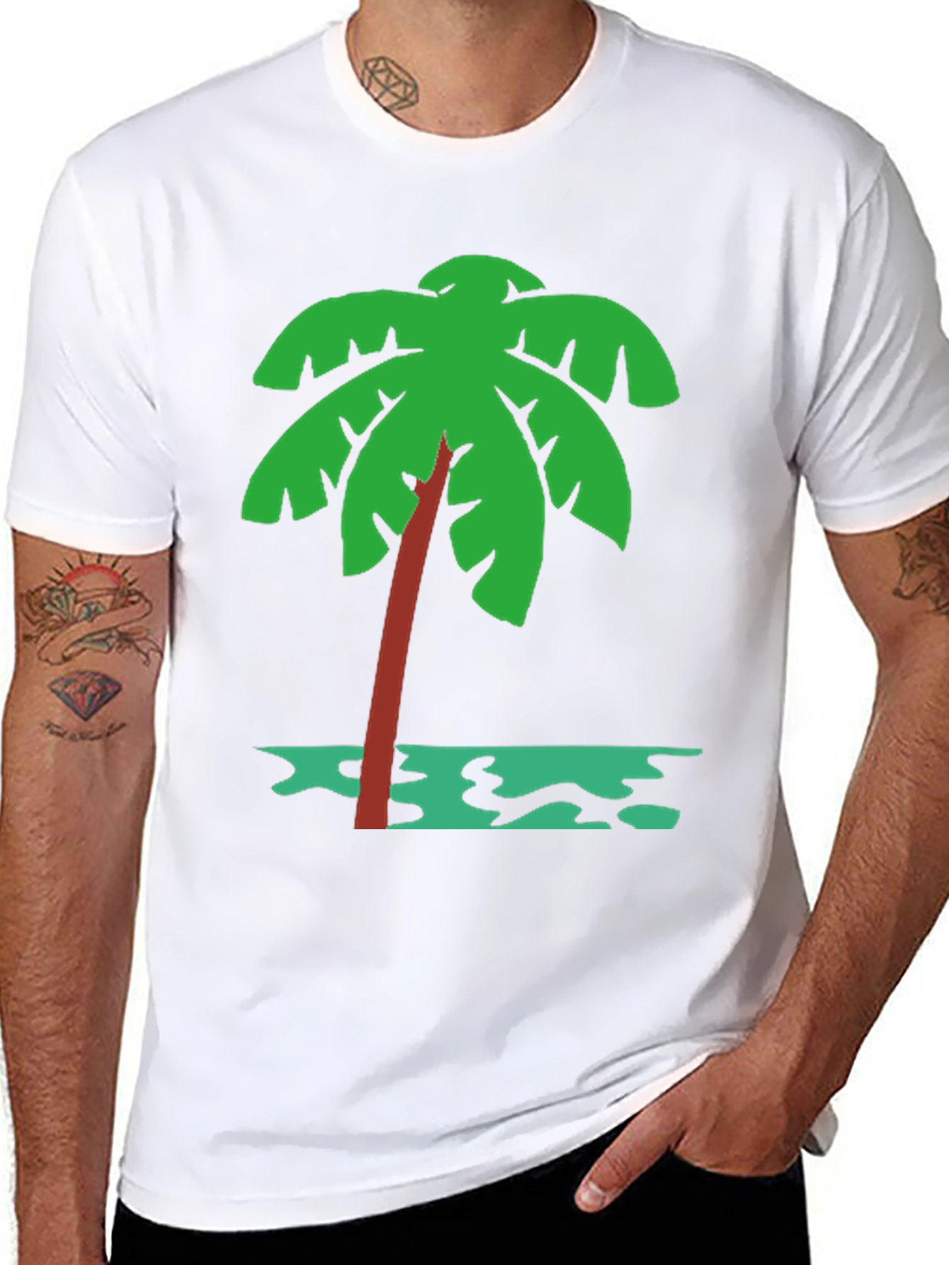 Tropical Palm Tree Graphic T-Shirt
