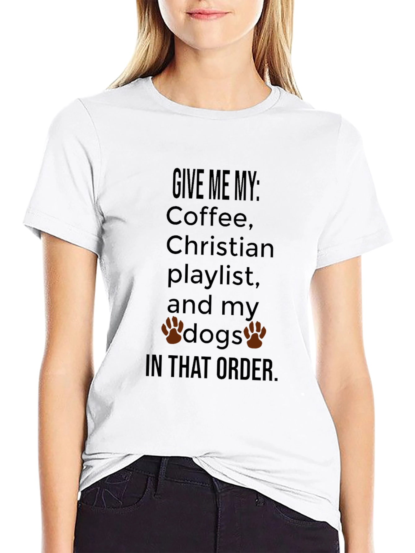 Coffee Christian Playlist and Dogs T-Shirt