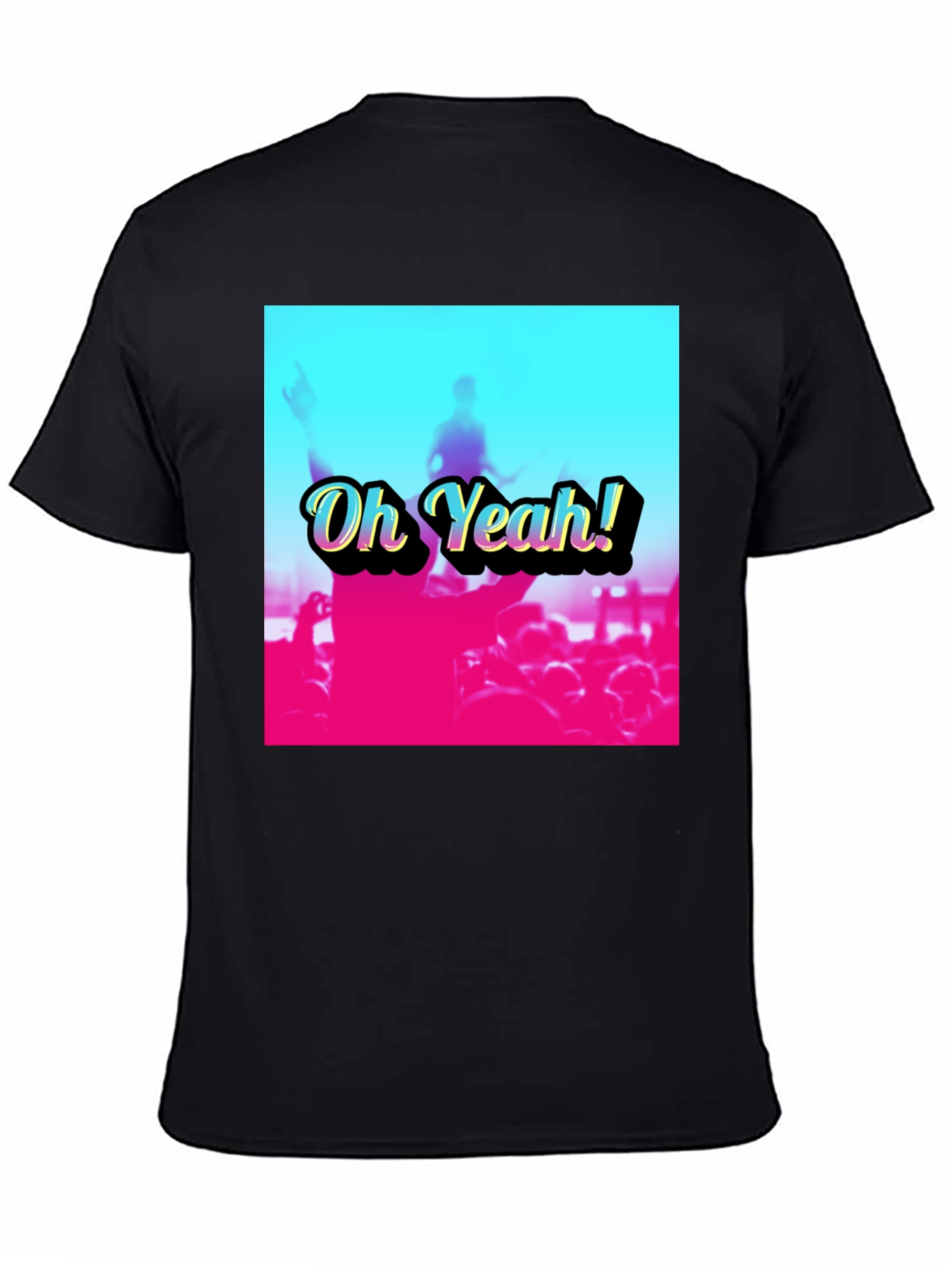 Oh Yeah! Crowd Graphic Tee - Black