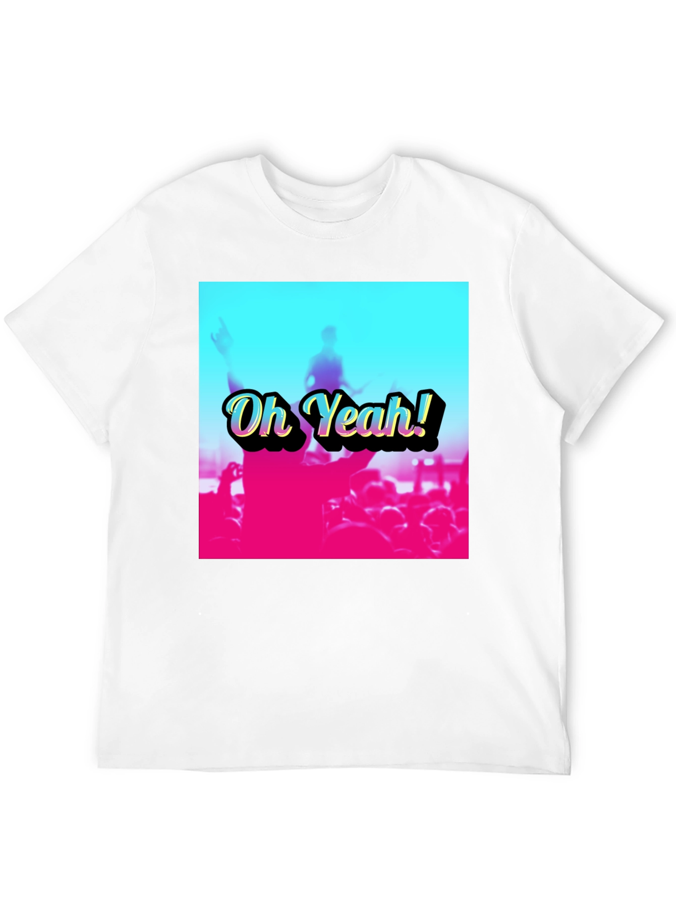 Oh Yeah! Crowd Graphic Tee - Black