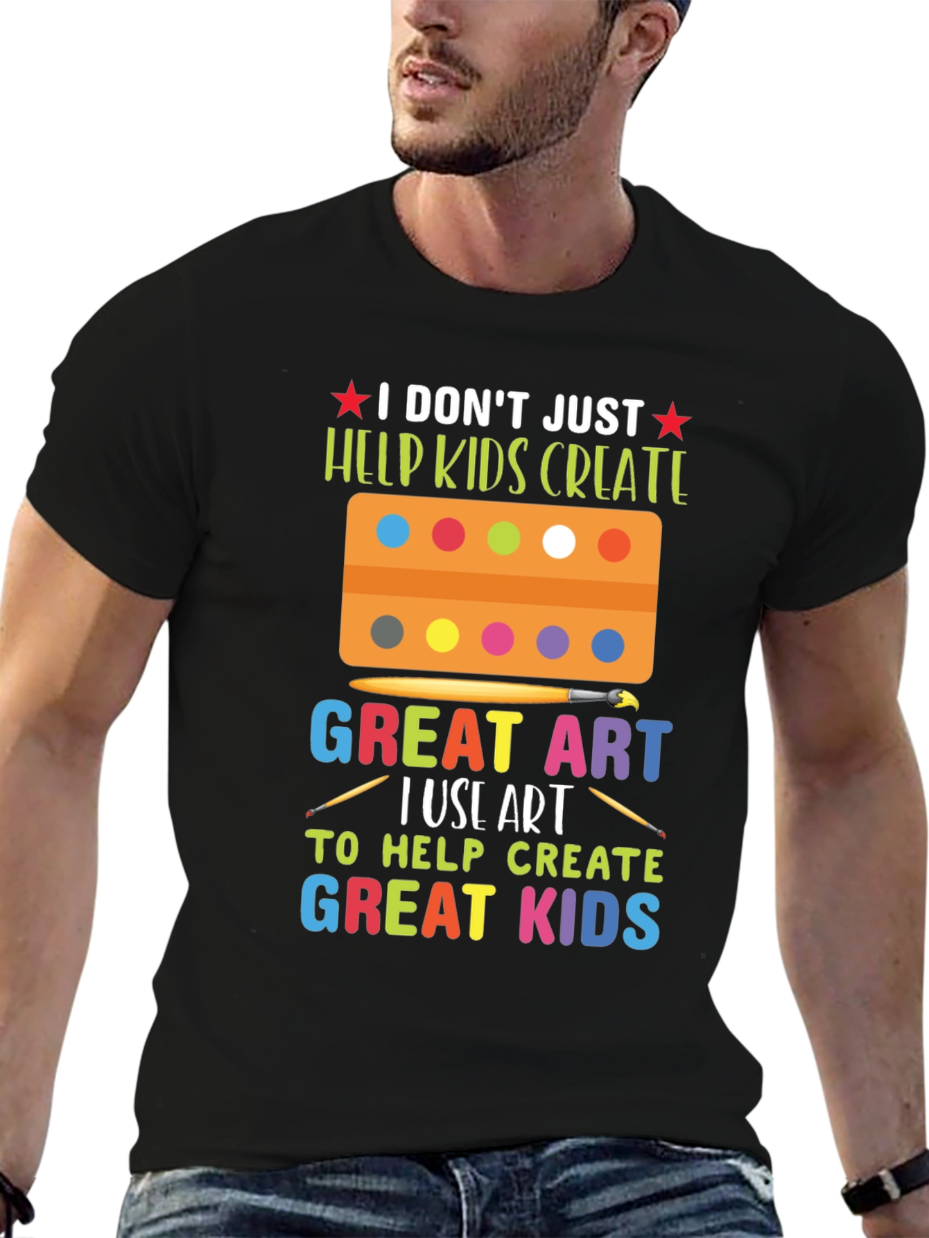 Art Teacher T-Shirt - Great Kids Create Art
