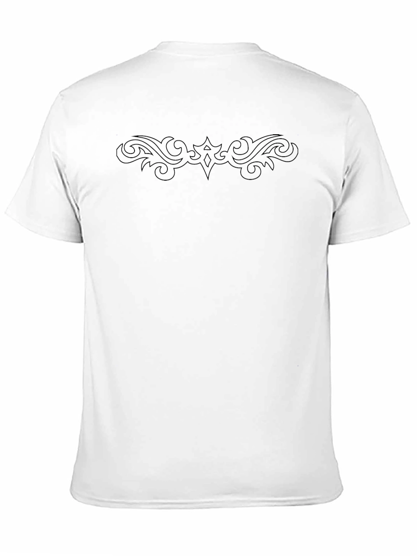 Black Graphic Tee - Abstract Design
