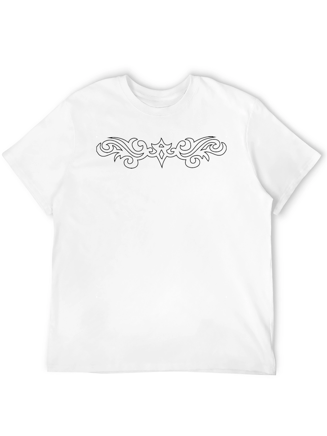 Black Graphic Tee - Abstract Design